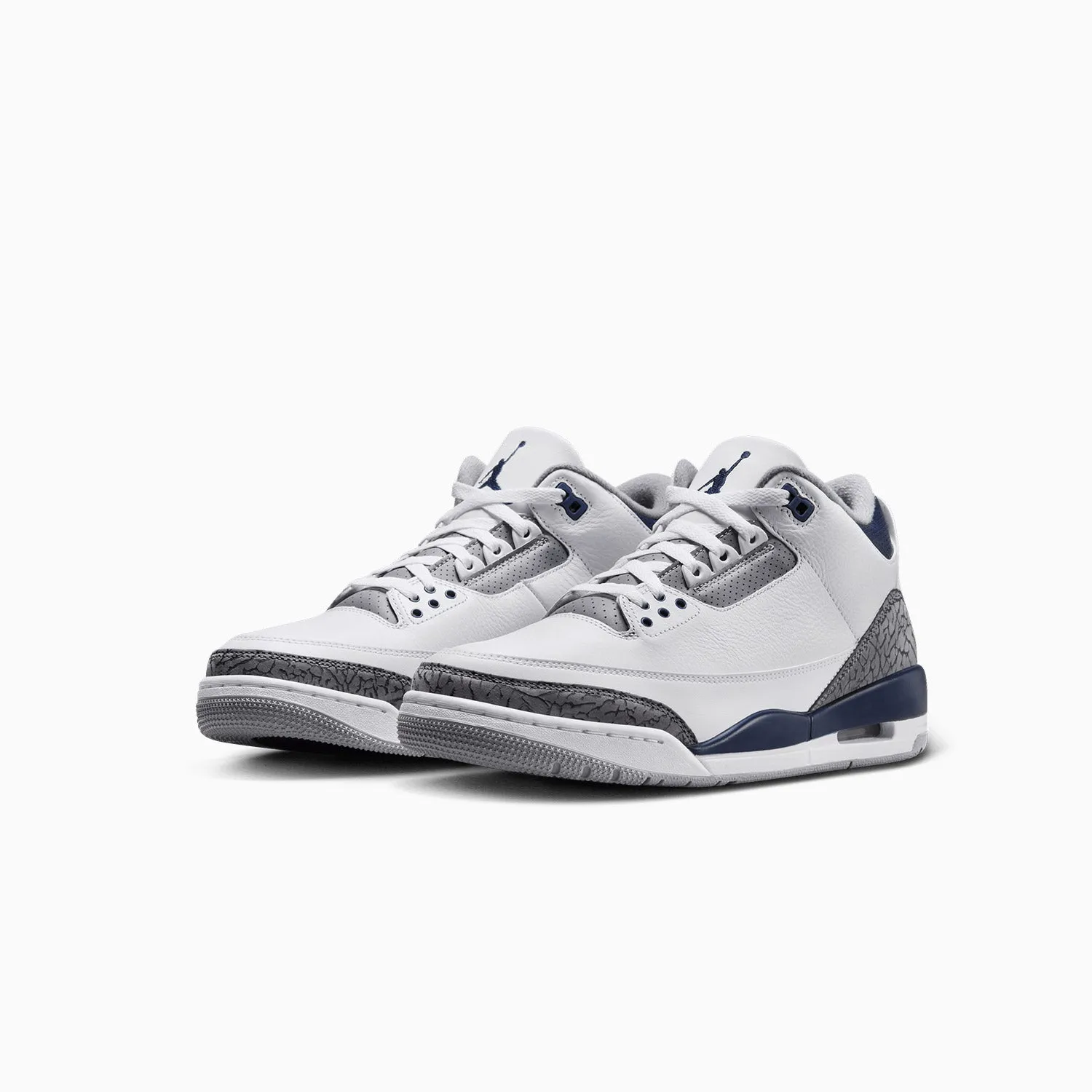 Men's Air Jordan 3 Retro "Midnight Navy" Sneakers Made In Usa