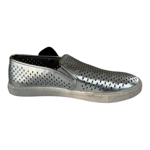 Non-marking Flat Sole Shoes Shoes Flats By Brash In Silver, Size: 10