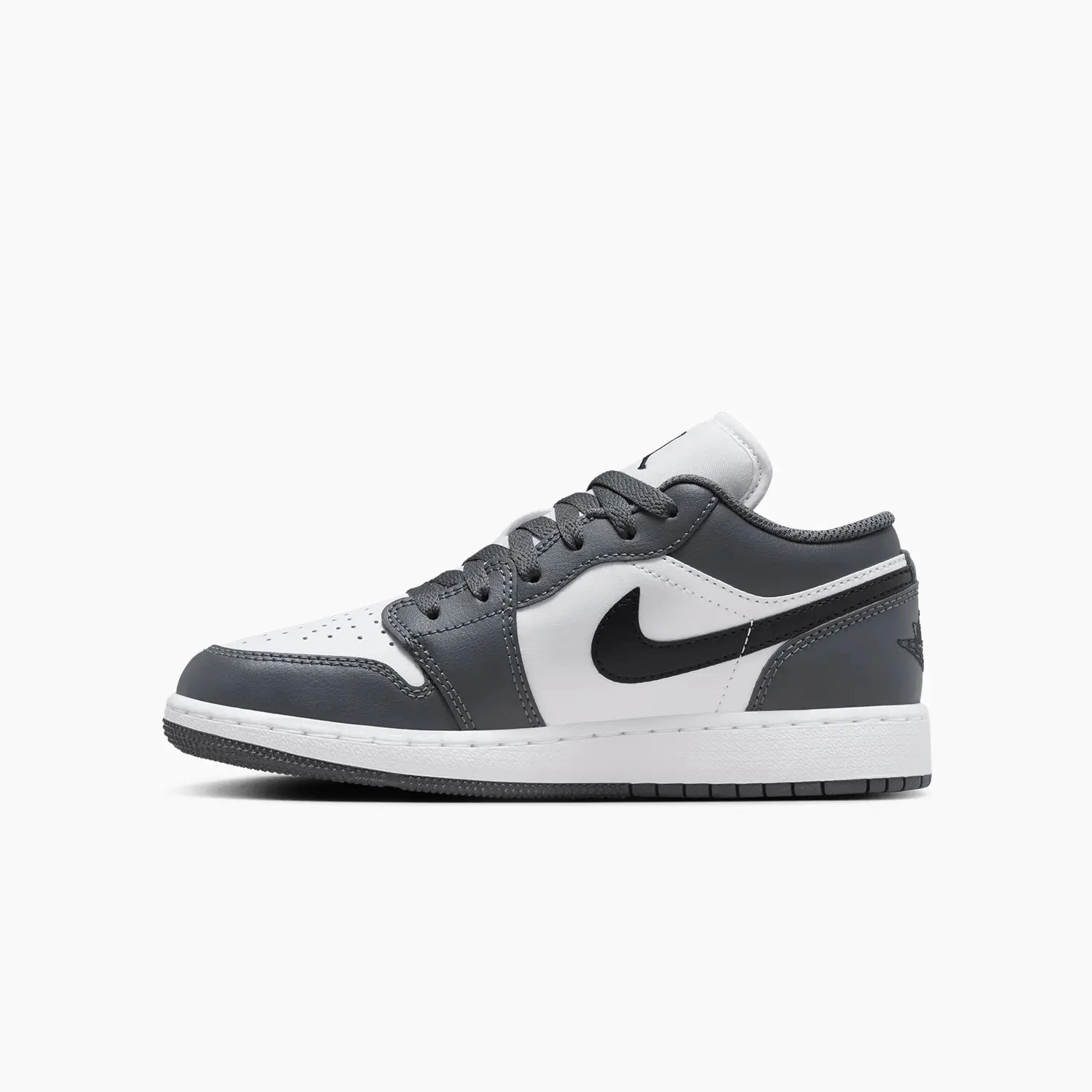 Kid's Air Jordan 1 Low "Iron Grey" Grade School Comet Sneakers