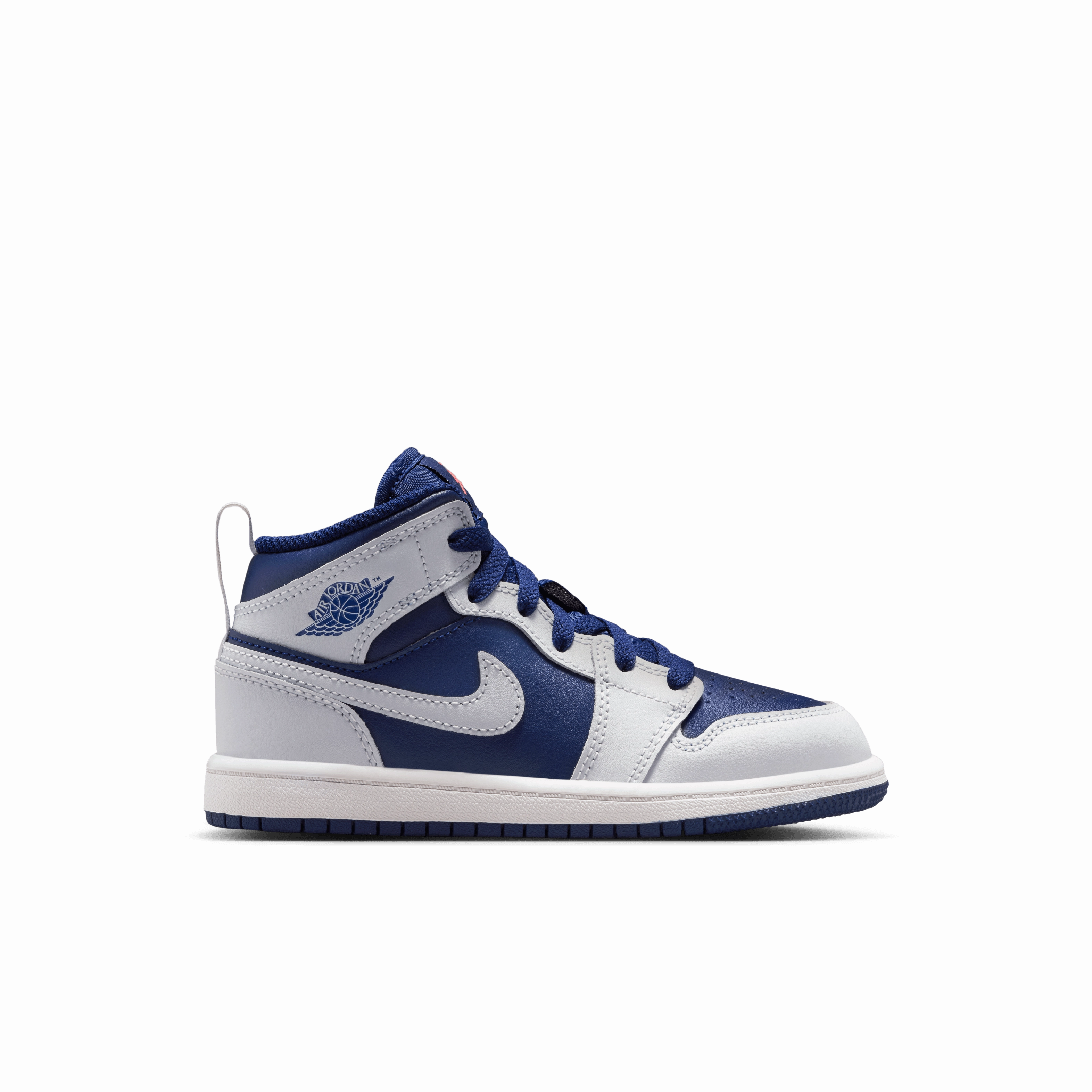 White Shoes Sneakers Kid's Air Jordan 1 Mid "Blue Void" Pre School
