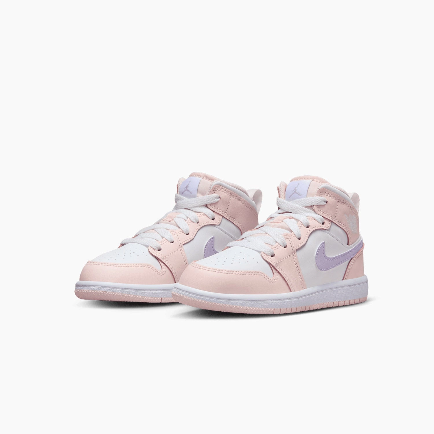 Leather Sneakers Shoes Kid's Air Jordan 1 Mid "Fierce Pink" Pre School