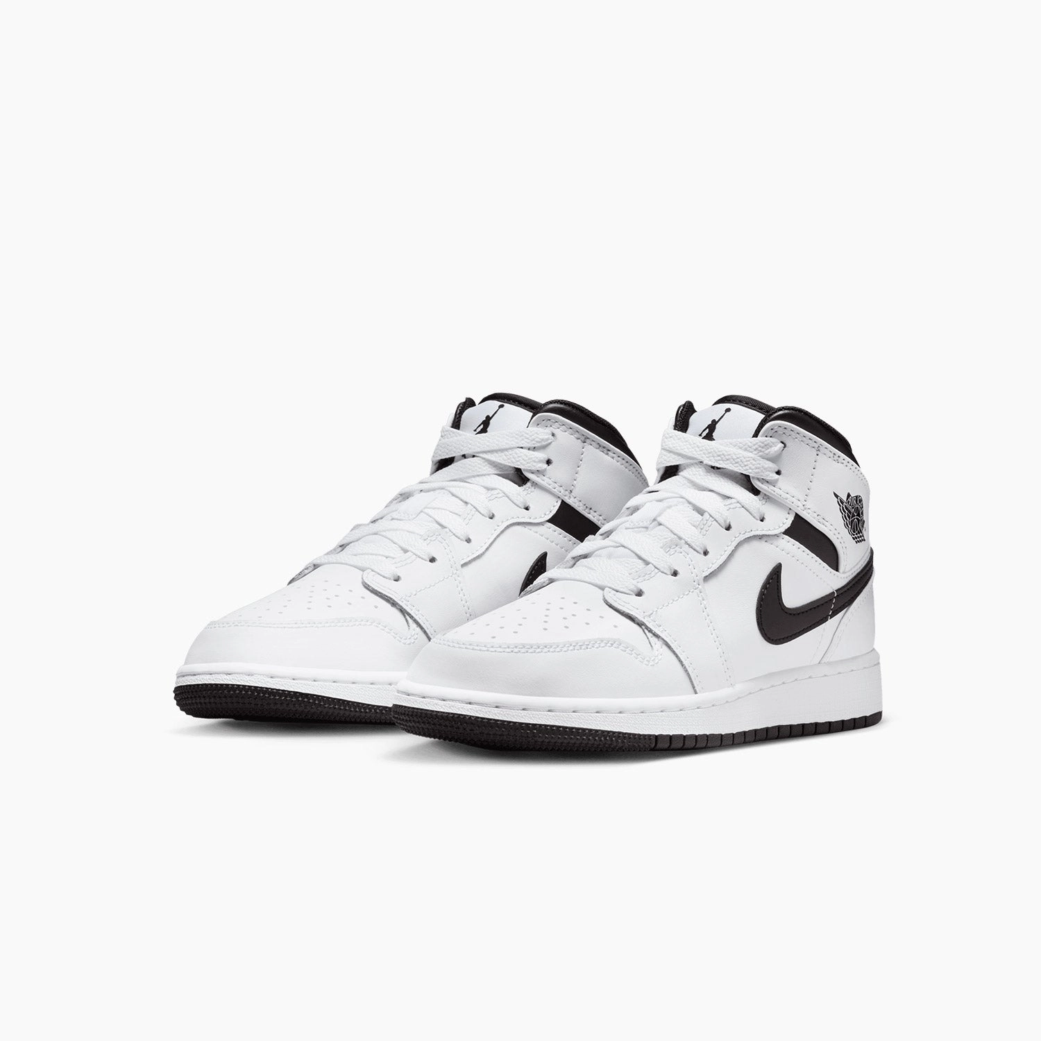 Maxi Dress Sneakers Kid's Air Jordan 1 Mid "White Black" Grade School