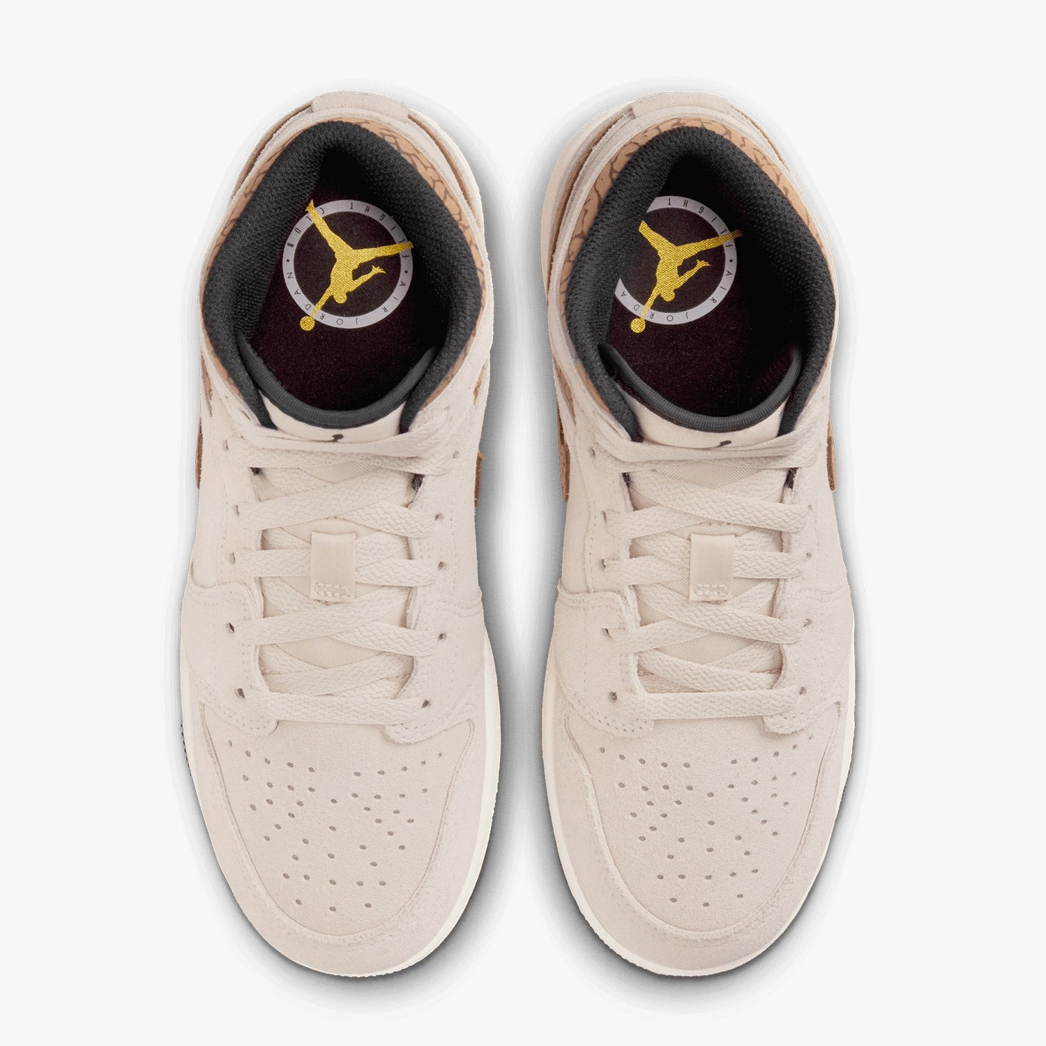 Kid's Air Jordan 1 Mid SE "Brown Elephant" Grade School Dresses With Sneakers