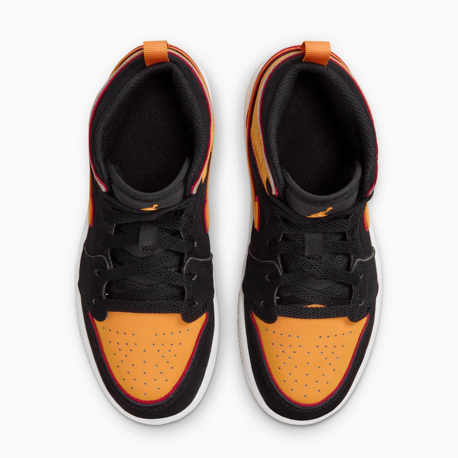 Kid's Air Jordan 1 Mid SE "Vivid Orange" Pre School Thick Soled Sneakers