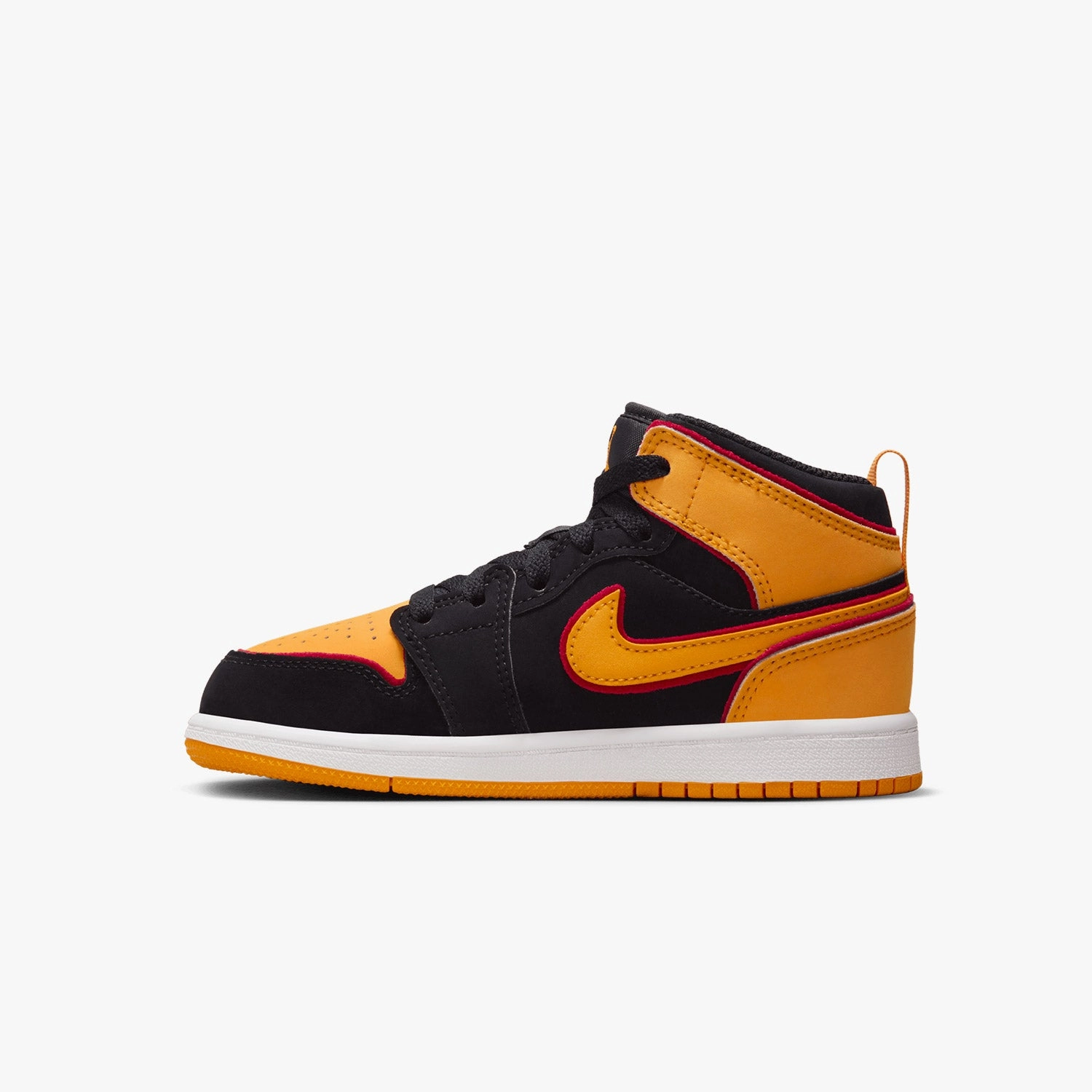 Kid's Air Jordan 1 Mid SE "Vivid Orange" Pre School Orthofeet Sneakers