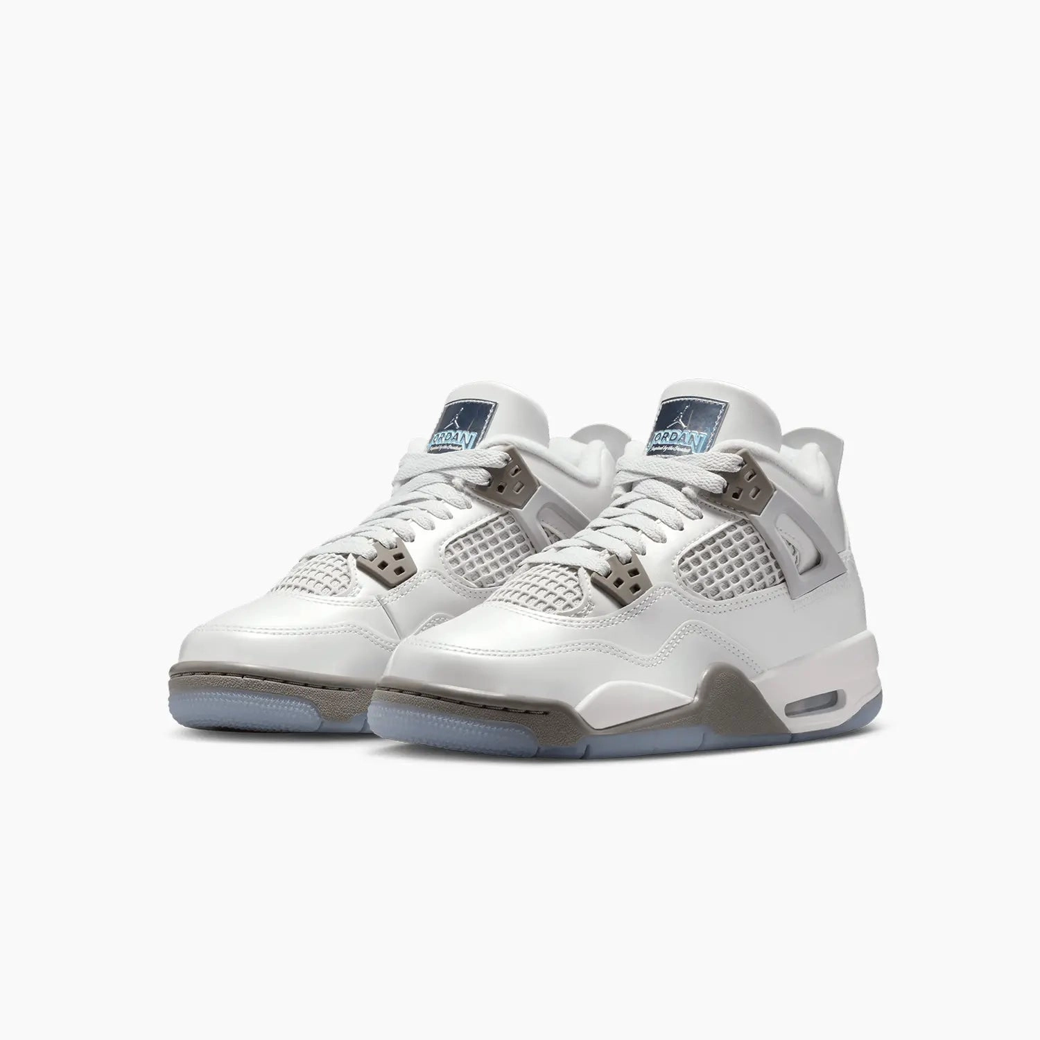 Nike Waffle Debut Sneakers Kid's Air Jordan 4 Retro "Blue Chill" Grade School