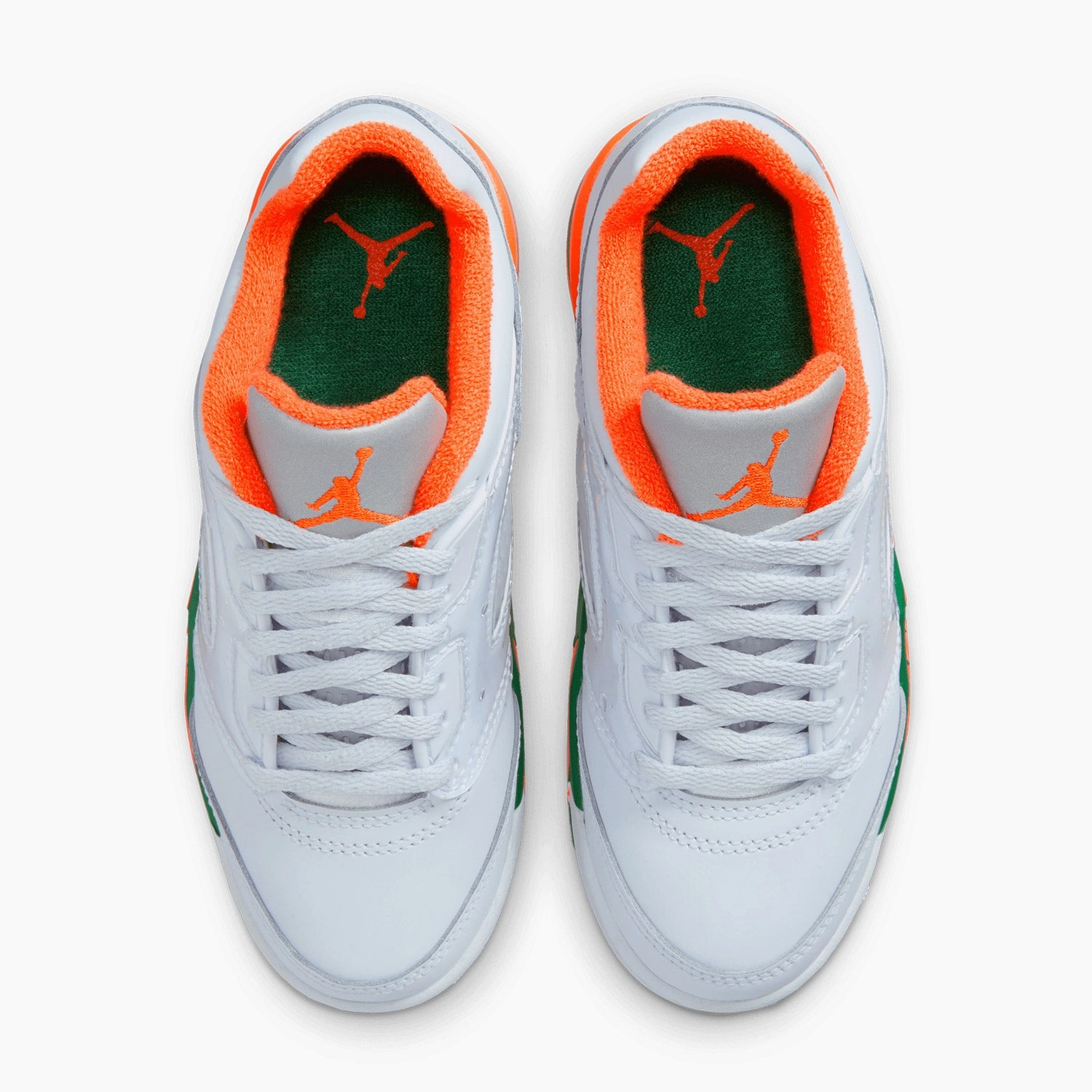 Kid's Air Jordan 5 Retro "Miami Hurricanes" Pre School Size 14 Wide Sneakers