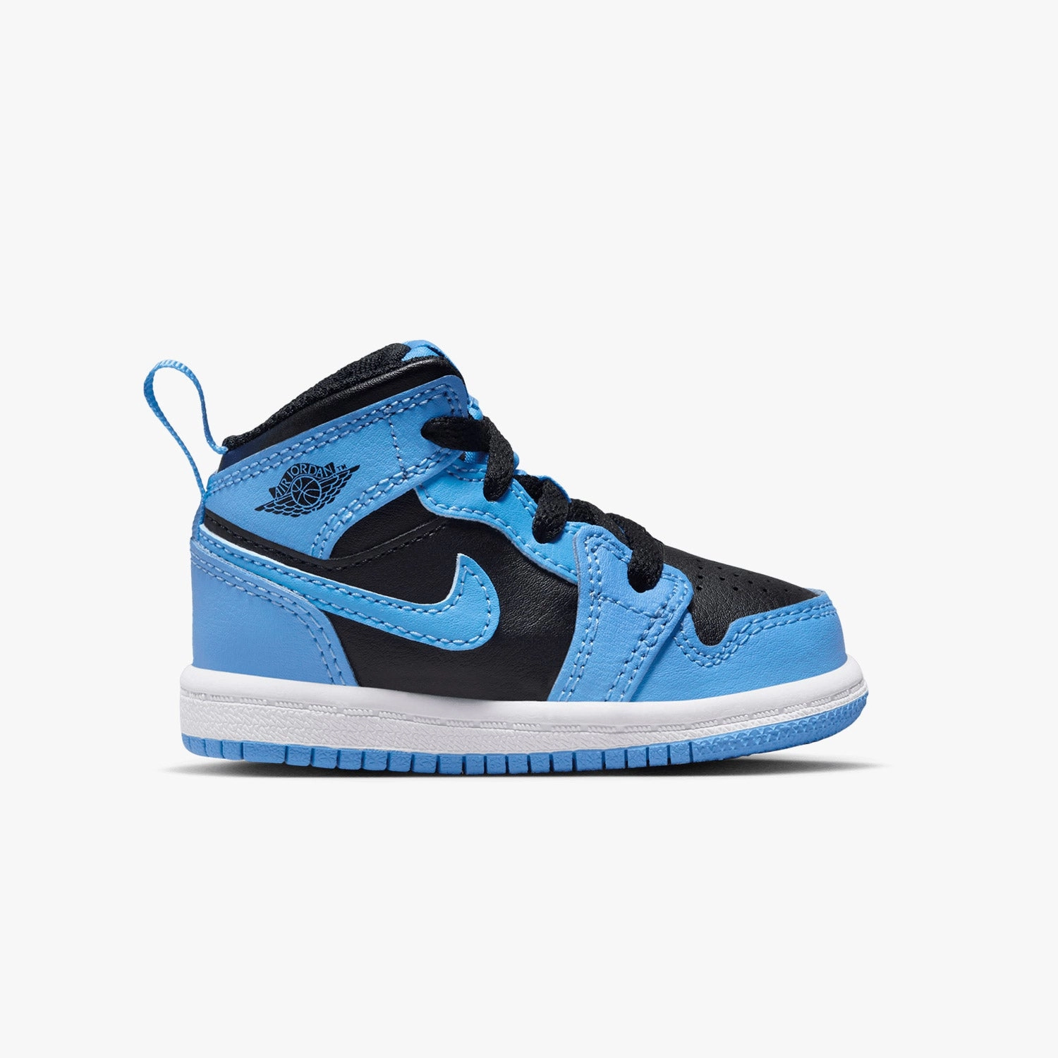 Kid's Jordan 1 Mid "University Blue Black" Toddlers Best Walking Sneakers For Bunions