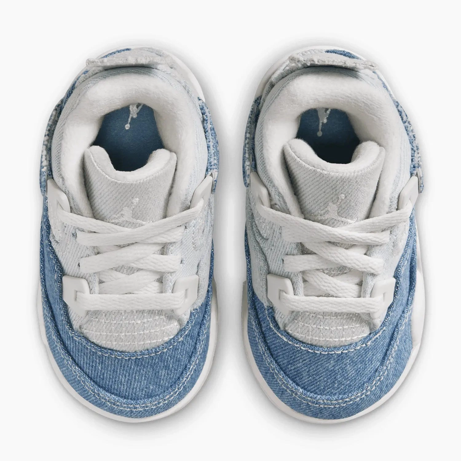 Genuine Leather Sneakers Kid's Jordan 4 Retro Tex "Denim" Toddlers