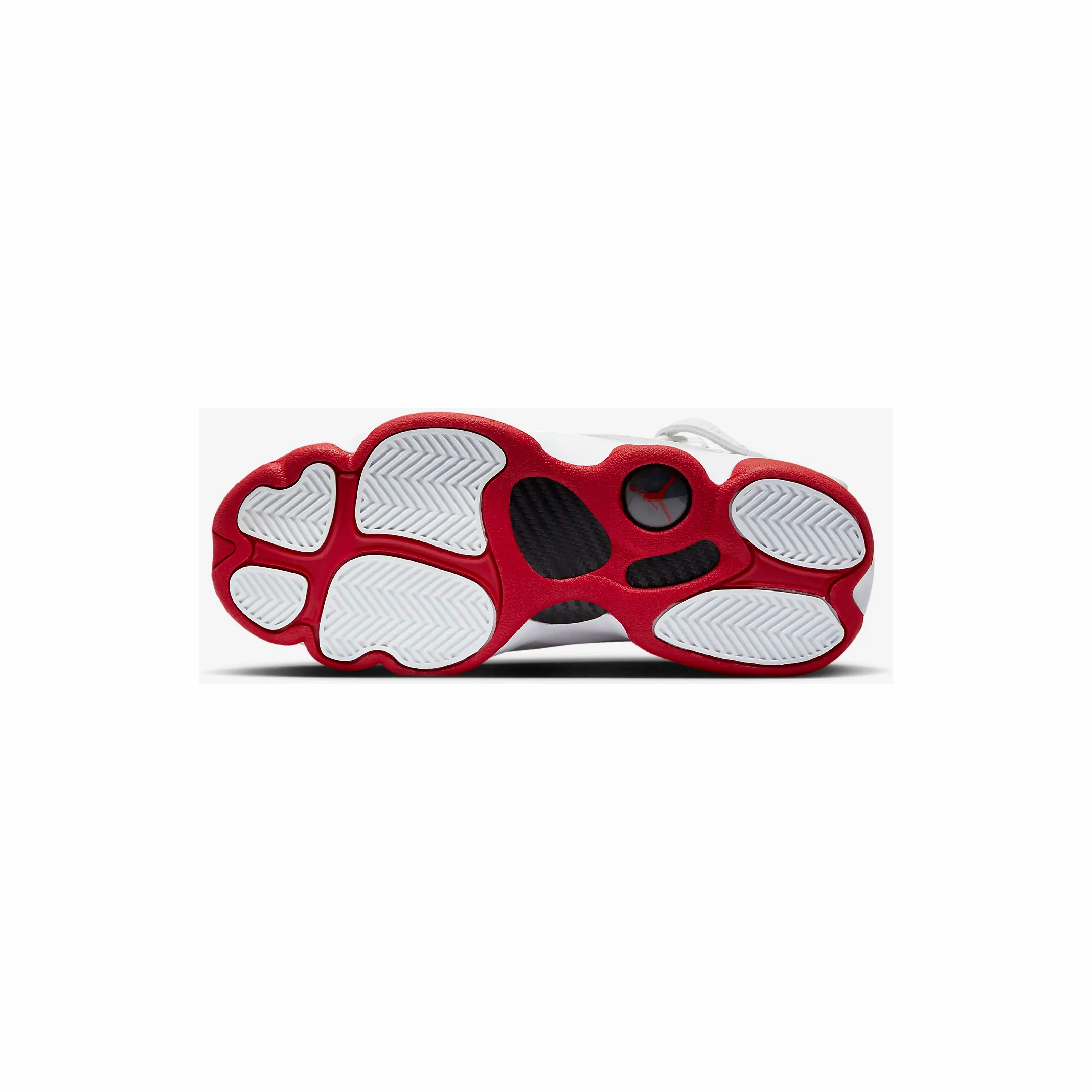 Basketball Sneakers Wide Feet Kid's Jordan 6 Rings Shoes - White / Black / University Red