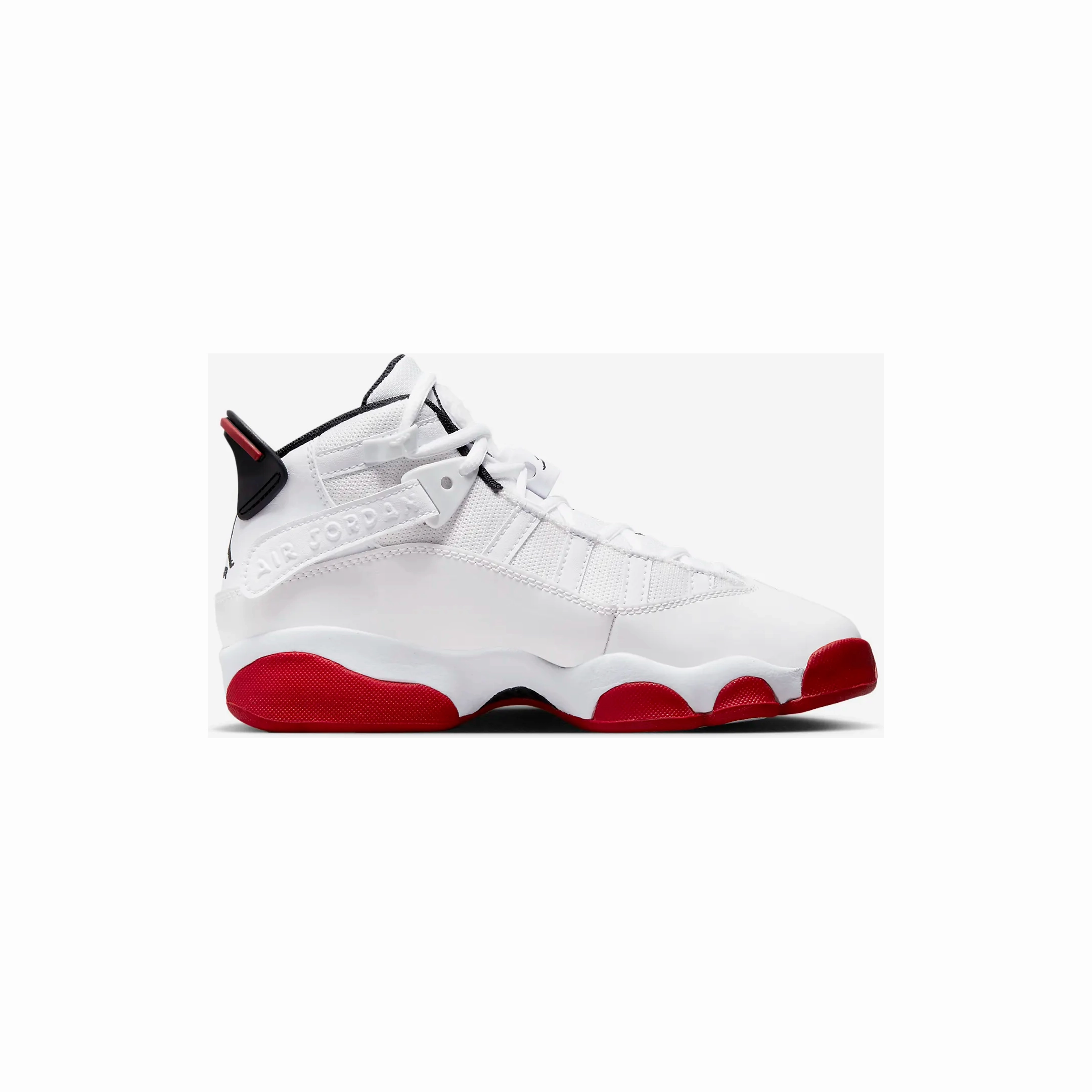 Sneakers From The 90s Kid's Jordan 6 Rings Shoes - White / Black / University Red