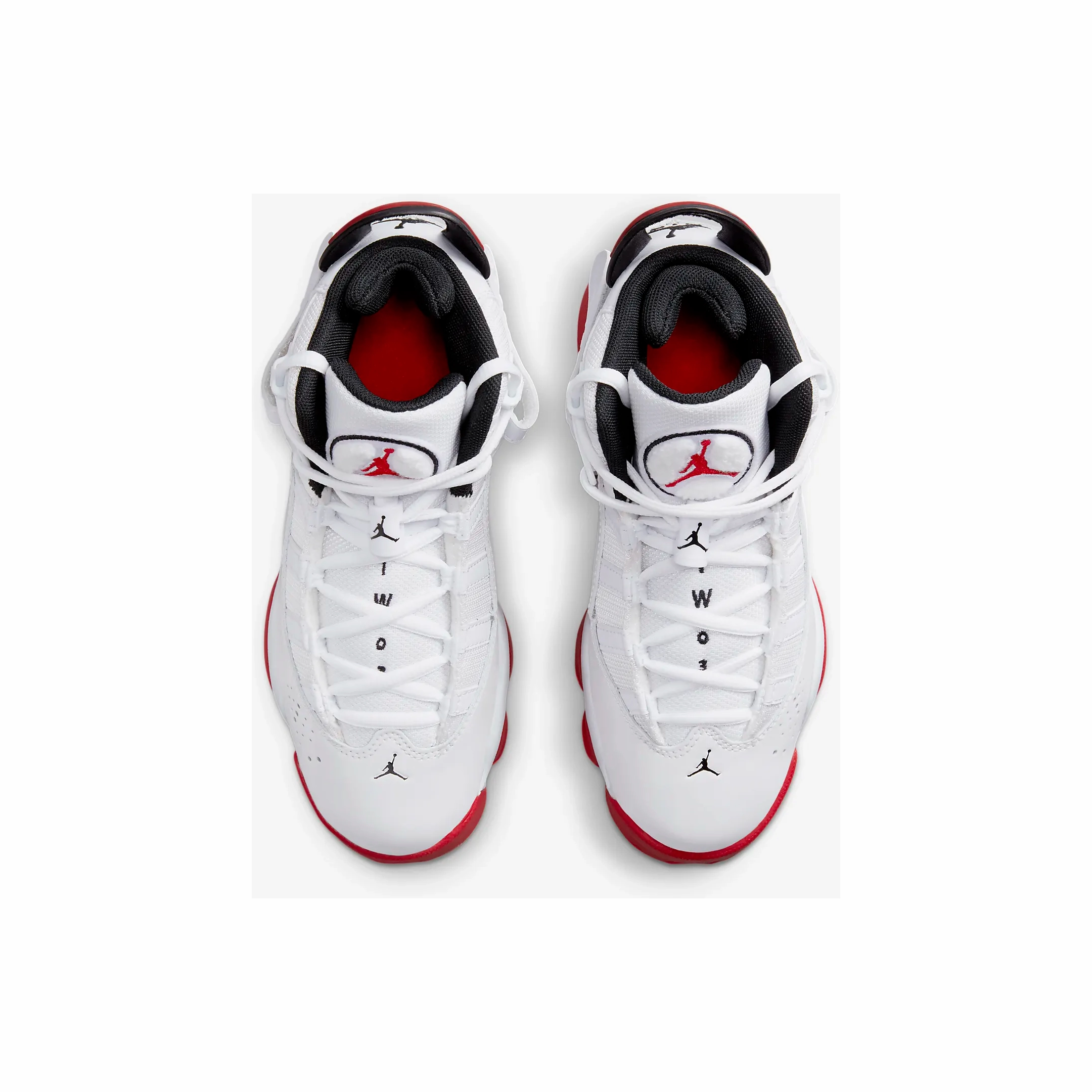 Running Sneakers Arch Support Kid's Jordan 6 Rings Shoes - White / Black / University Red