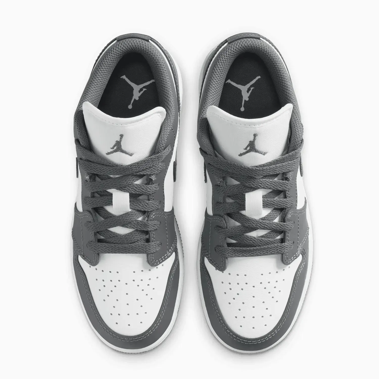 Running Sneakers For Beginners Kid's Air Jordan 1 Low "Grey White" Grade School