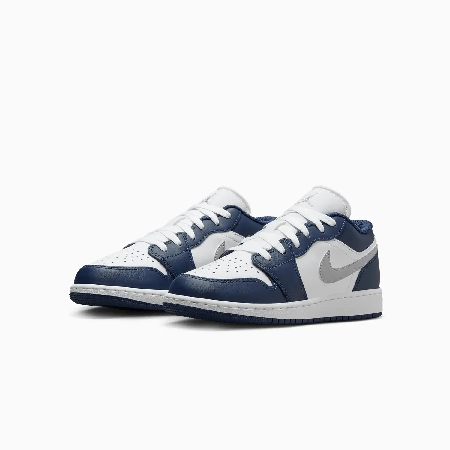 Stretchers Sneakers Kid's Air Jordan 1 Low "Midnight Navy Wolf Grey"  Grade School