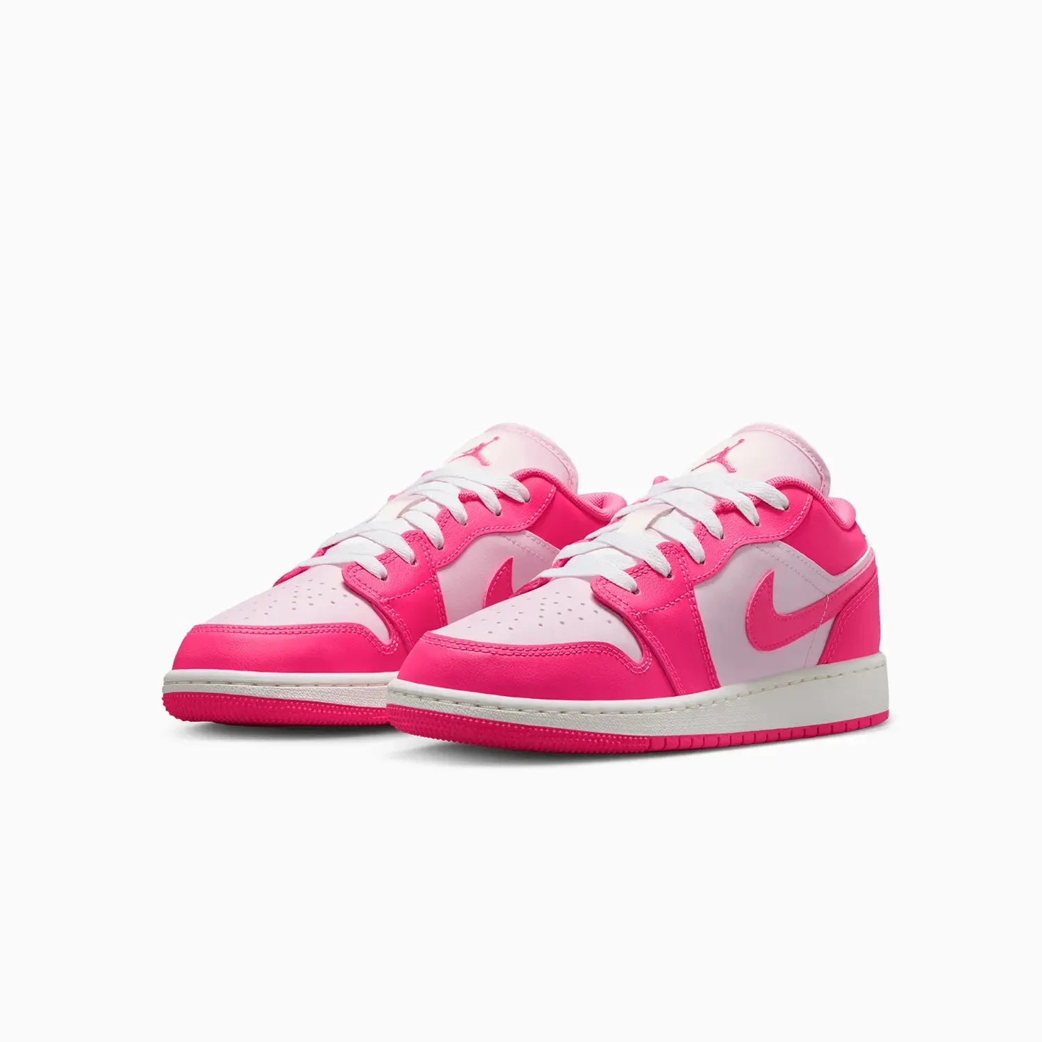 Kid's Air Jordan 1 Low "Valentine's Day" Grade School Plaid Sneakers