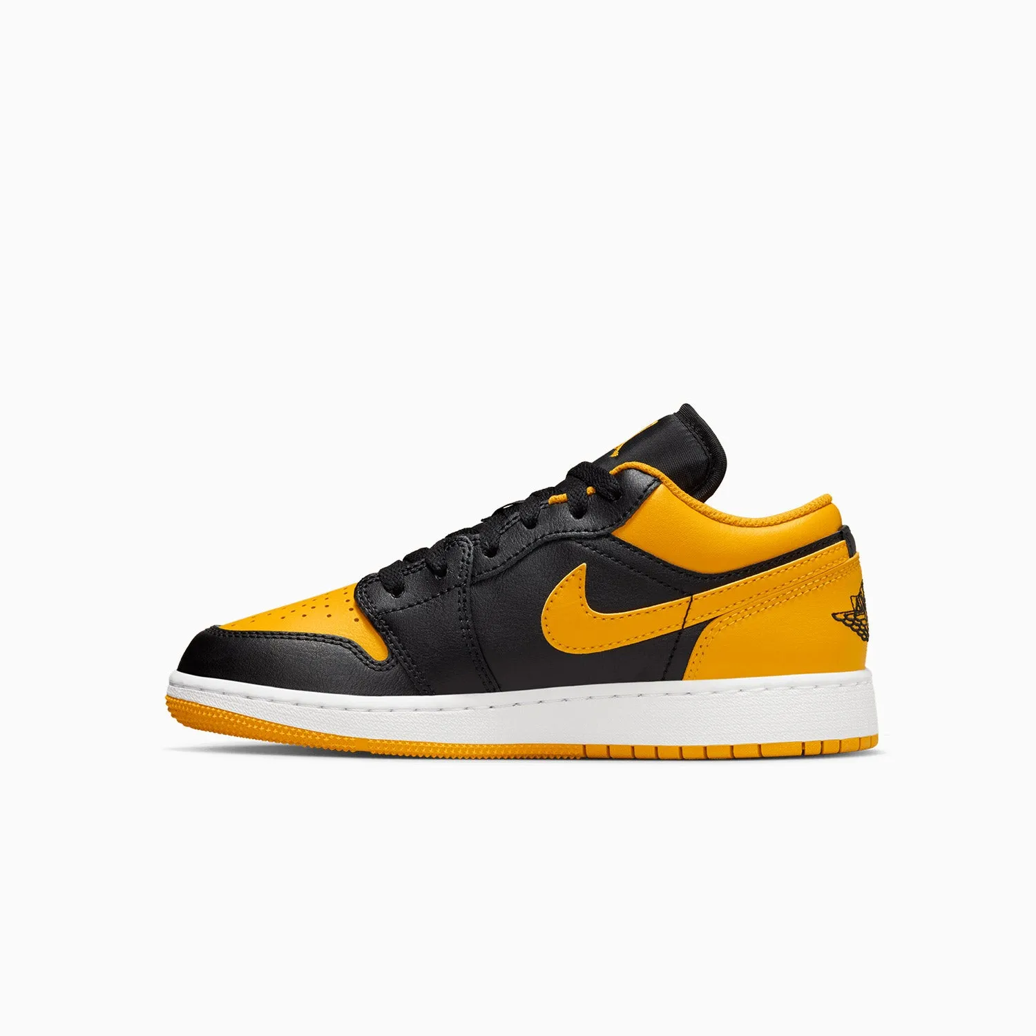 Kid's Air Jordan 1 Low "Yellow Ochre" Grade School Trump Sneakers Gold