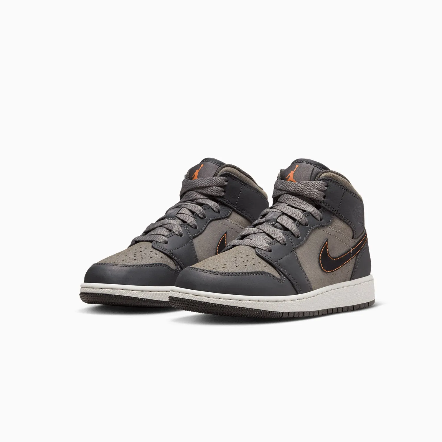 Stay-put Closure Casual Sneakers Kid's Air Jordan 1 Mid SE BG "Night Stadium" Grade School