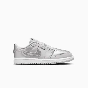 Sparkle Casual Shoes Kid's Air Jordan 1 Retro OG "Metallic Silver" Pre School