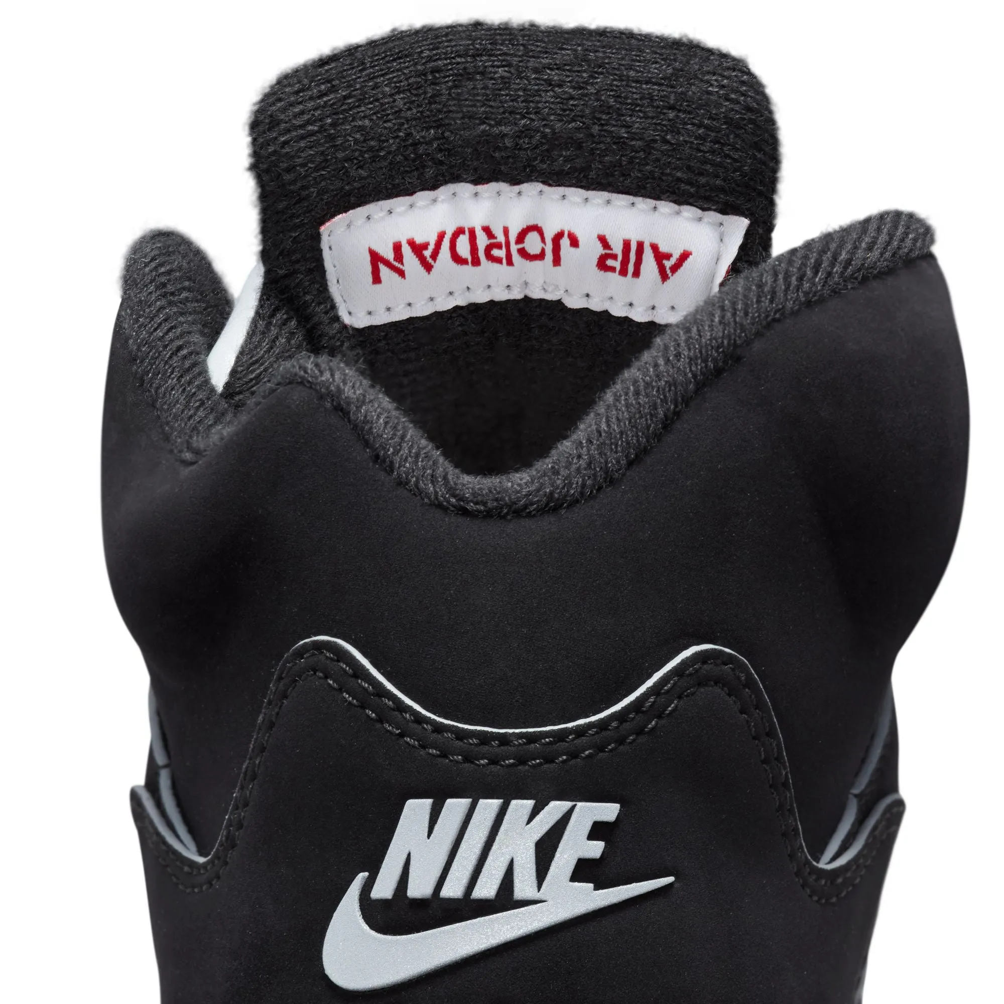 Kids Air Jordan 5 Retro OG 'Black Metallic Reimagined' Blk Sneakers