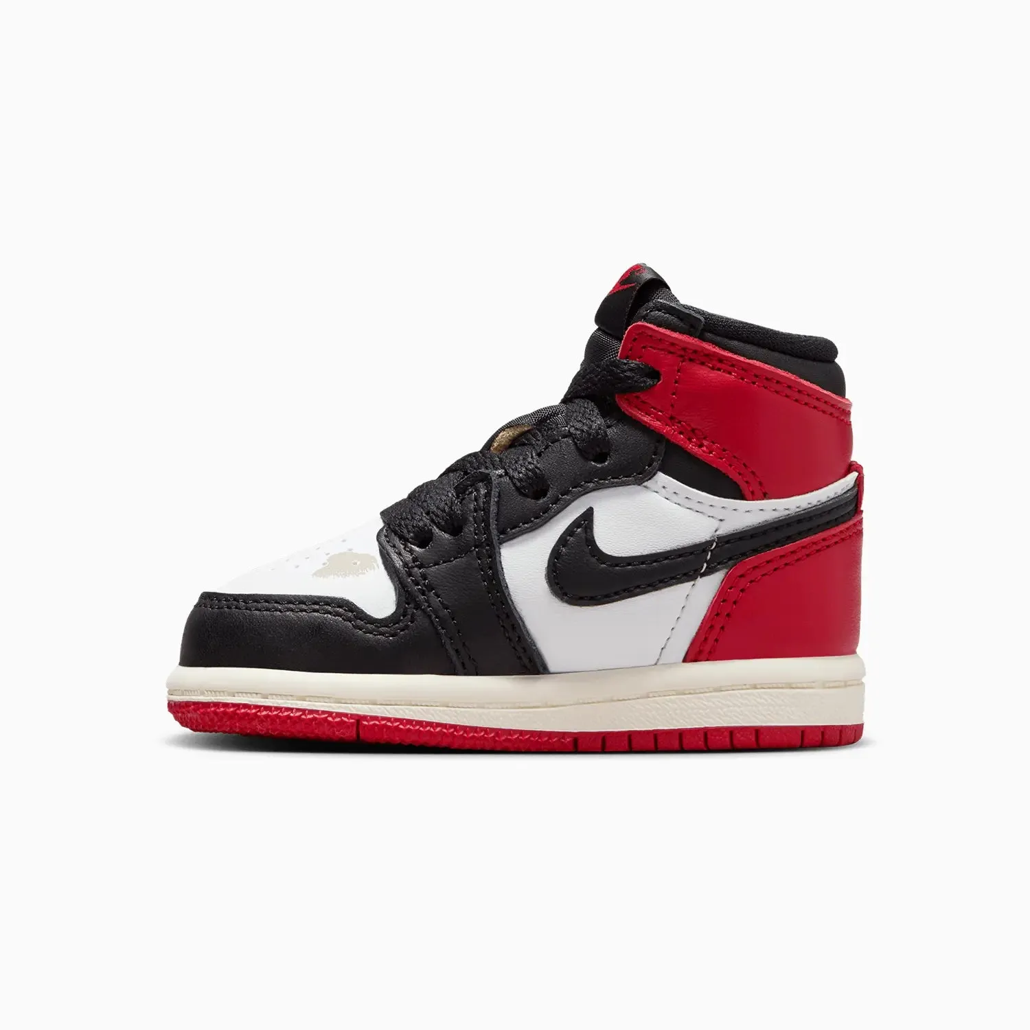 Kid's Jordan 1 Retro High OG "Black Toe Reimagined" Toddlers Red And White Sneakers