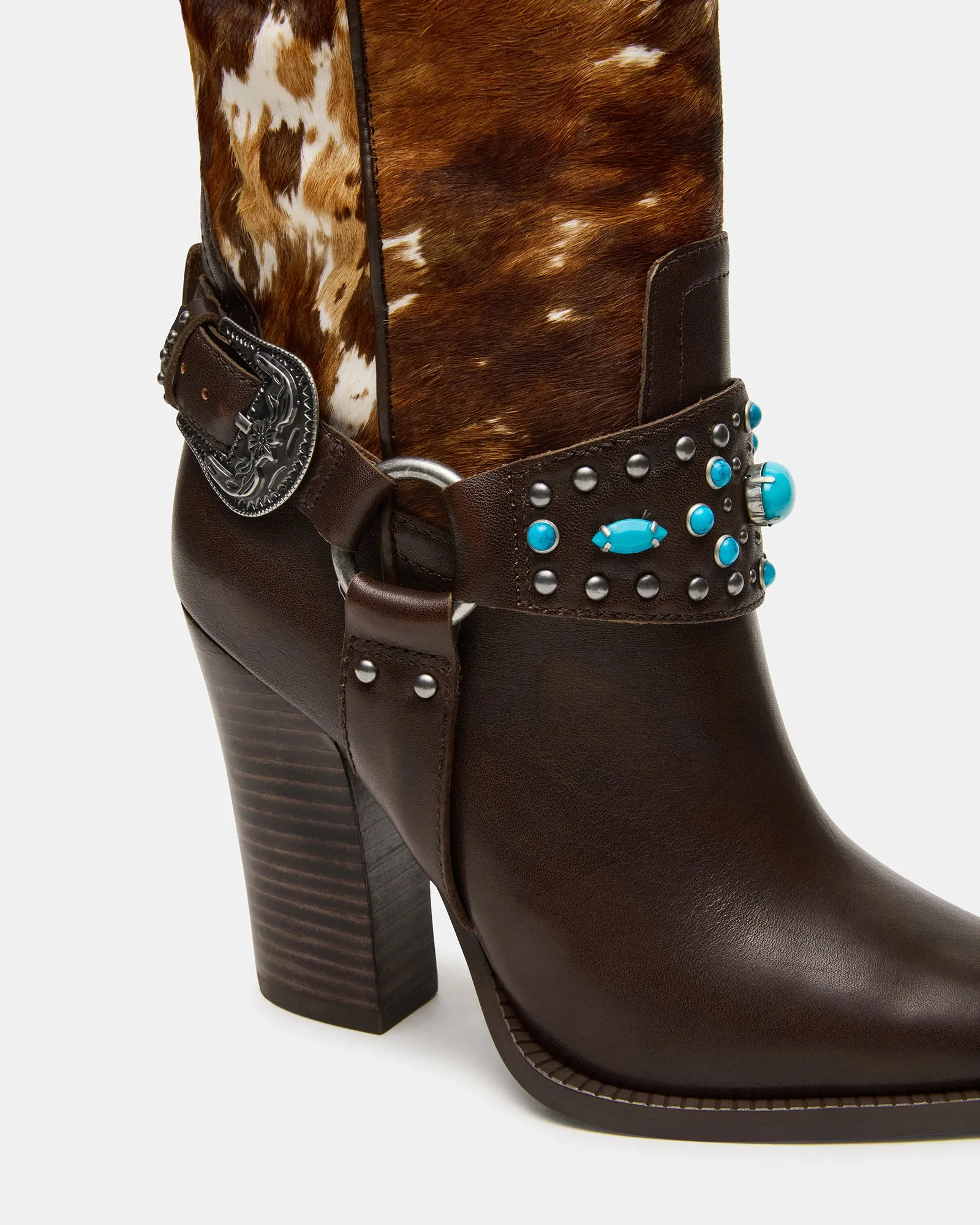 Chanel Chain Boots KOLT BROWN COW PRINT