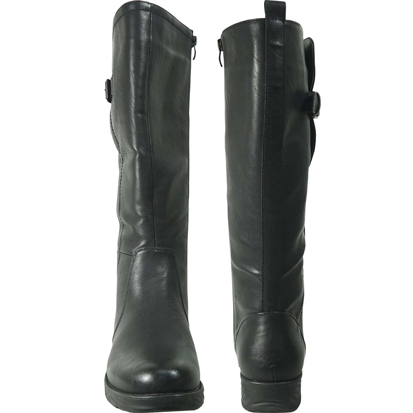 KOZI Canada Waterproof Women Boot HF2614 Knee High Winter Fur Casual Boot Black Wide Calf Stiletto Thigh High Boots