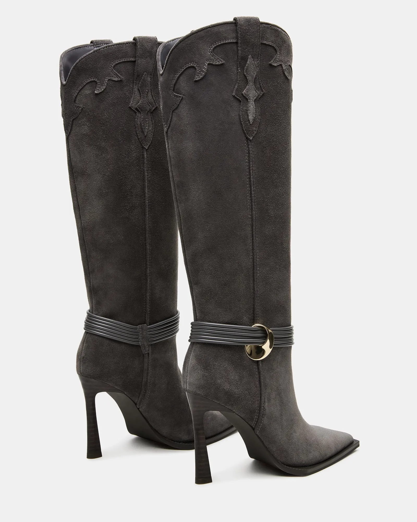 KYNDALL GREY SUEDE Best Logger Boots