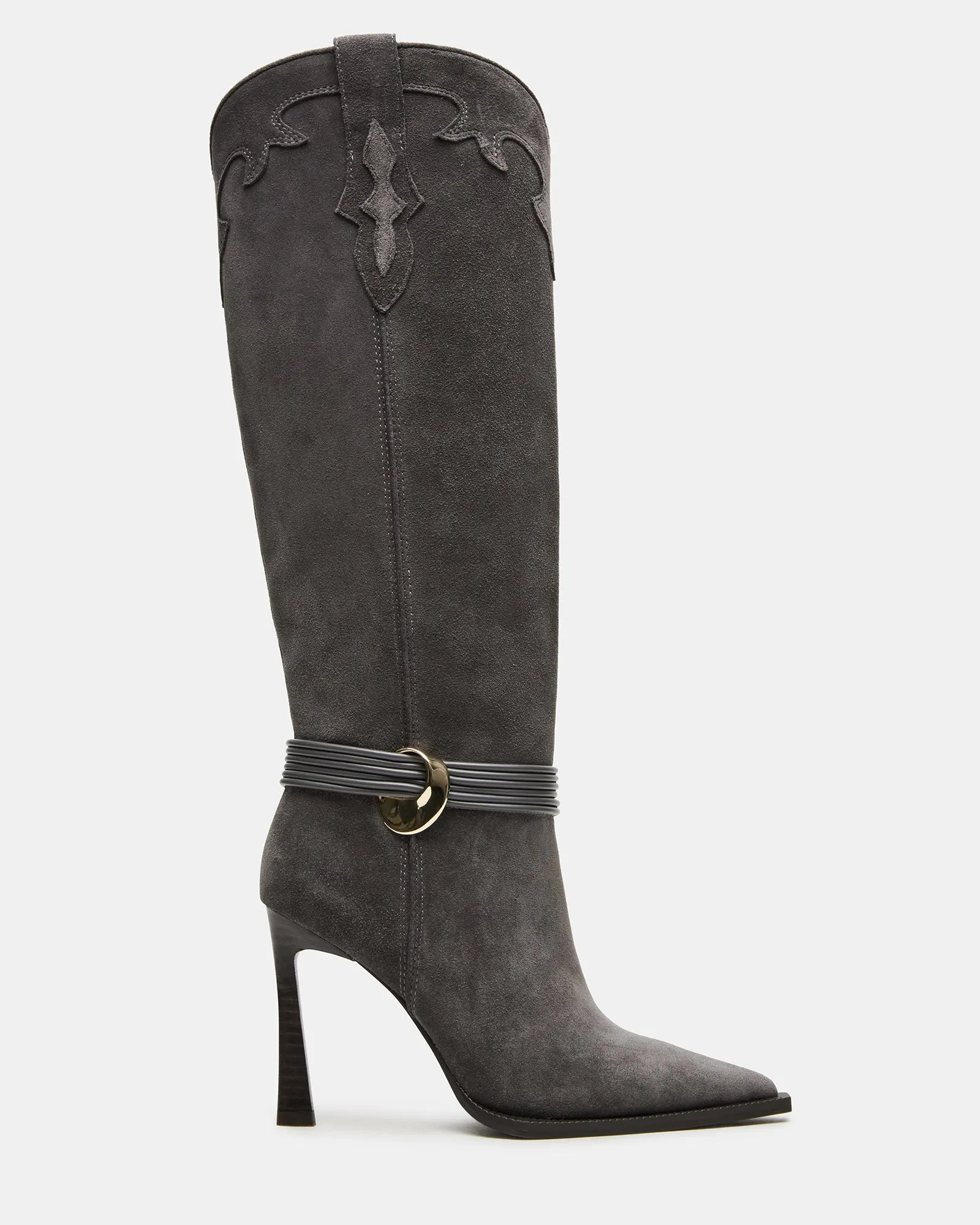 KYNDALL GREY SUEDE Ride Hyer Boots