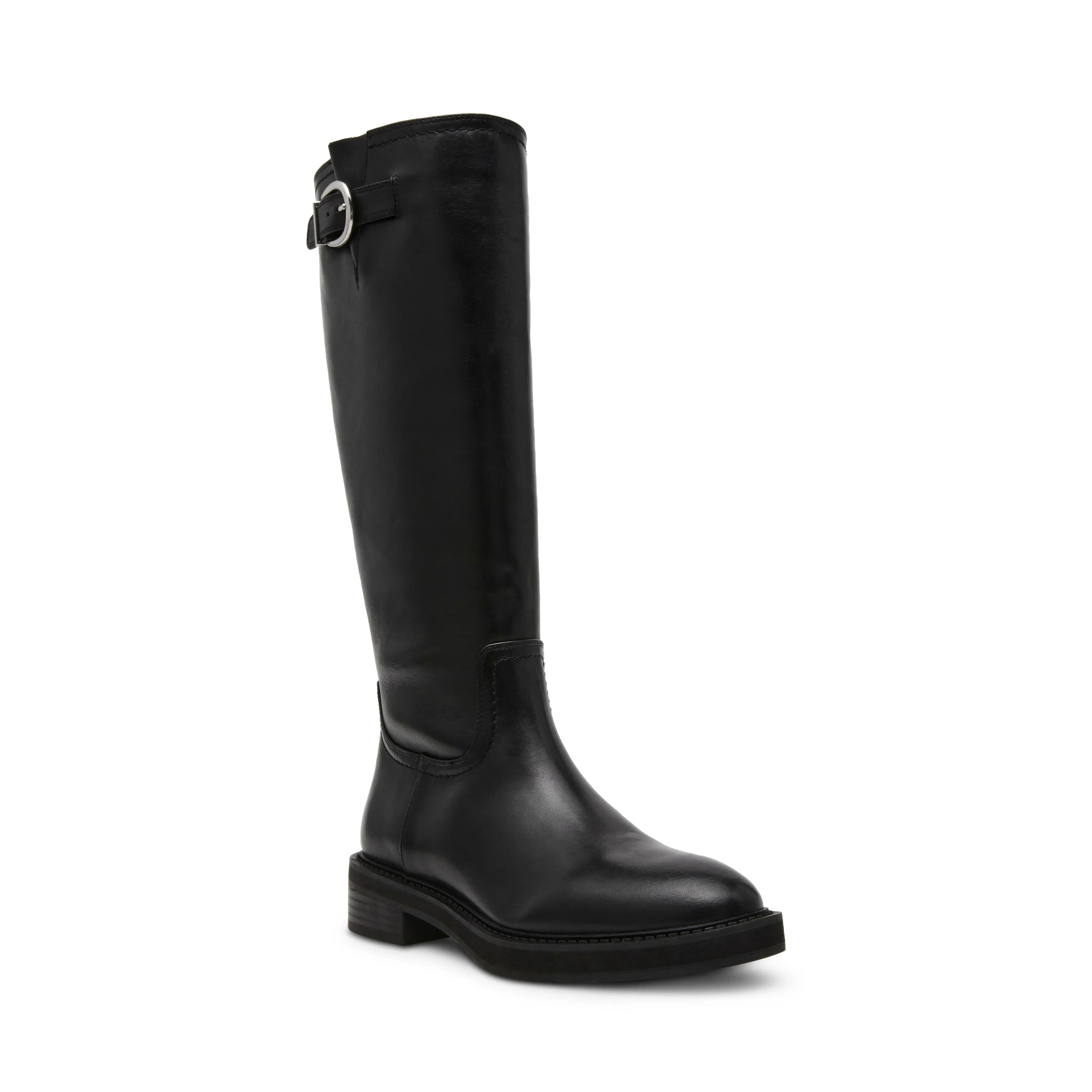 La Rue Boot BLACK LEAT Cowboy Boots Knee High