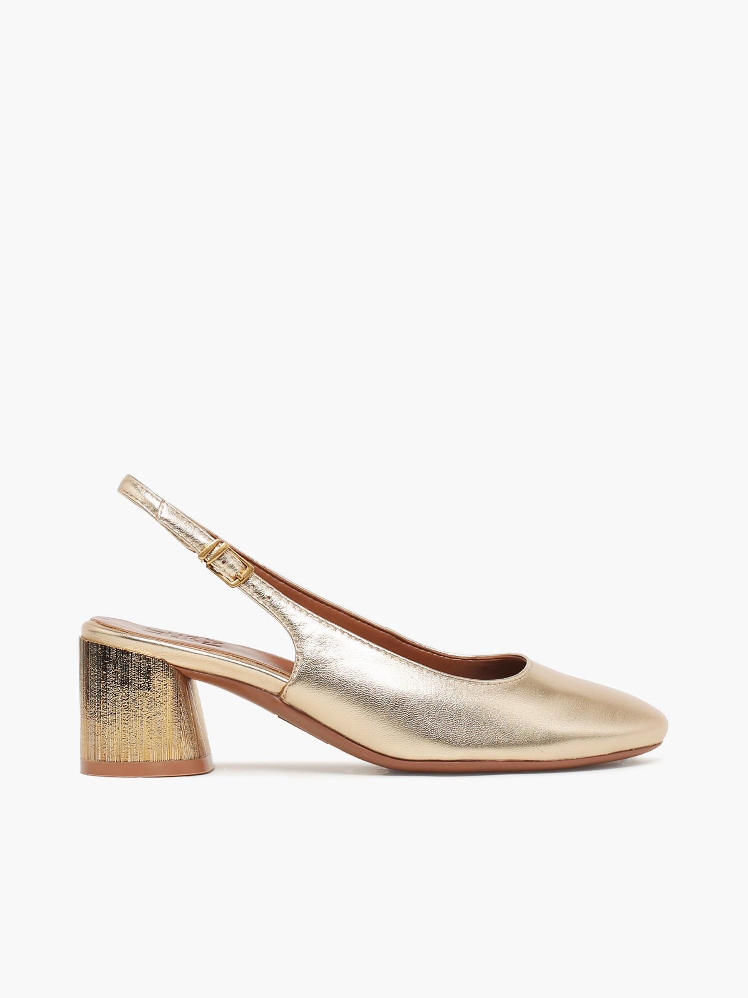 Lane Dark Gold Leather White Half Casual Shoes