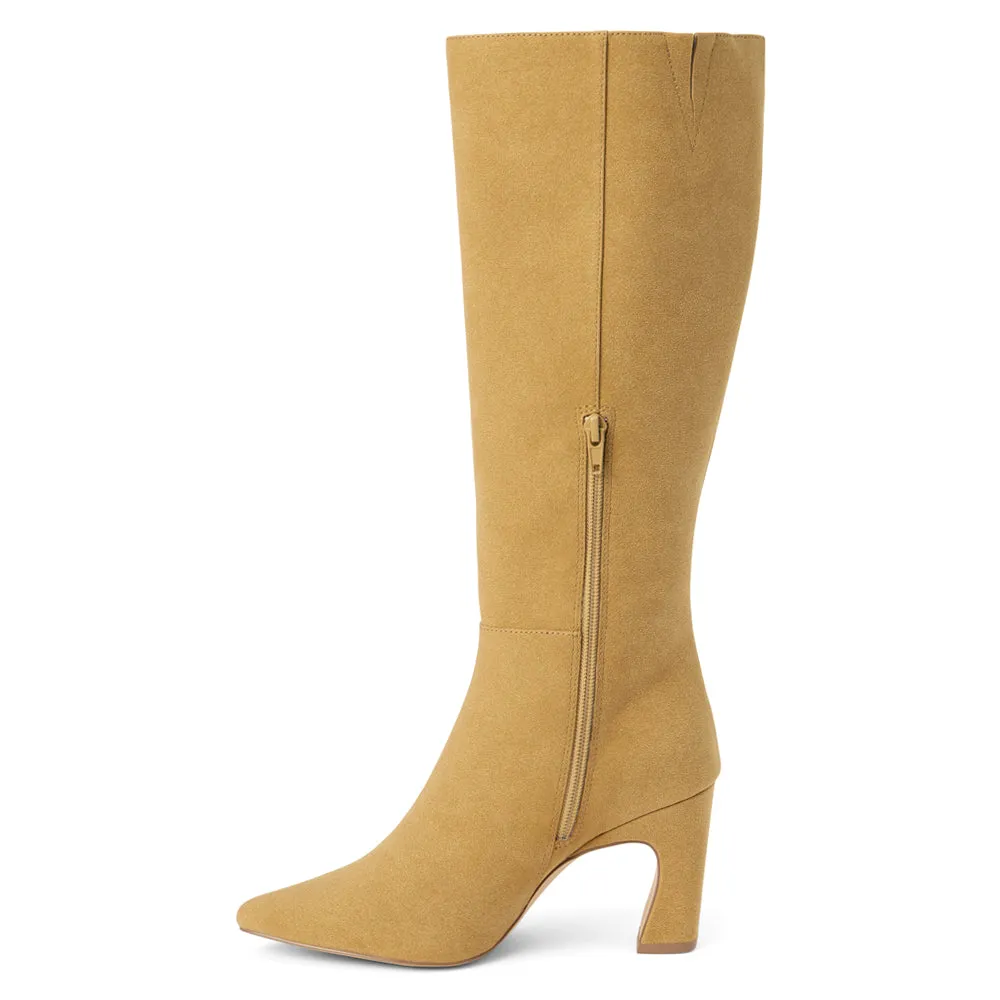 Fishnet Boots Willow Pointed Toe Zippered Boots