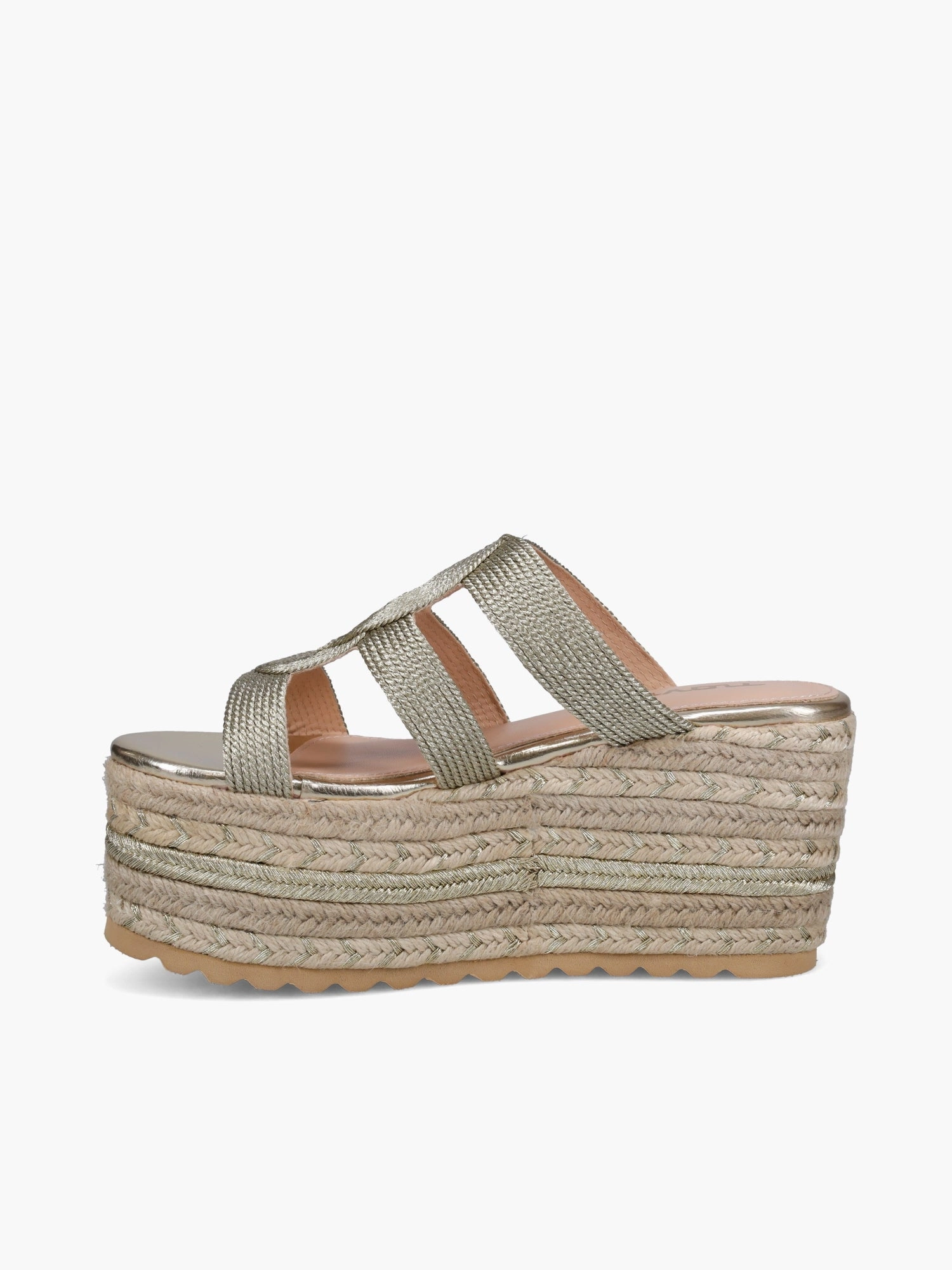 Lenna Gold Braid Casual Shoes On Formal Pants