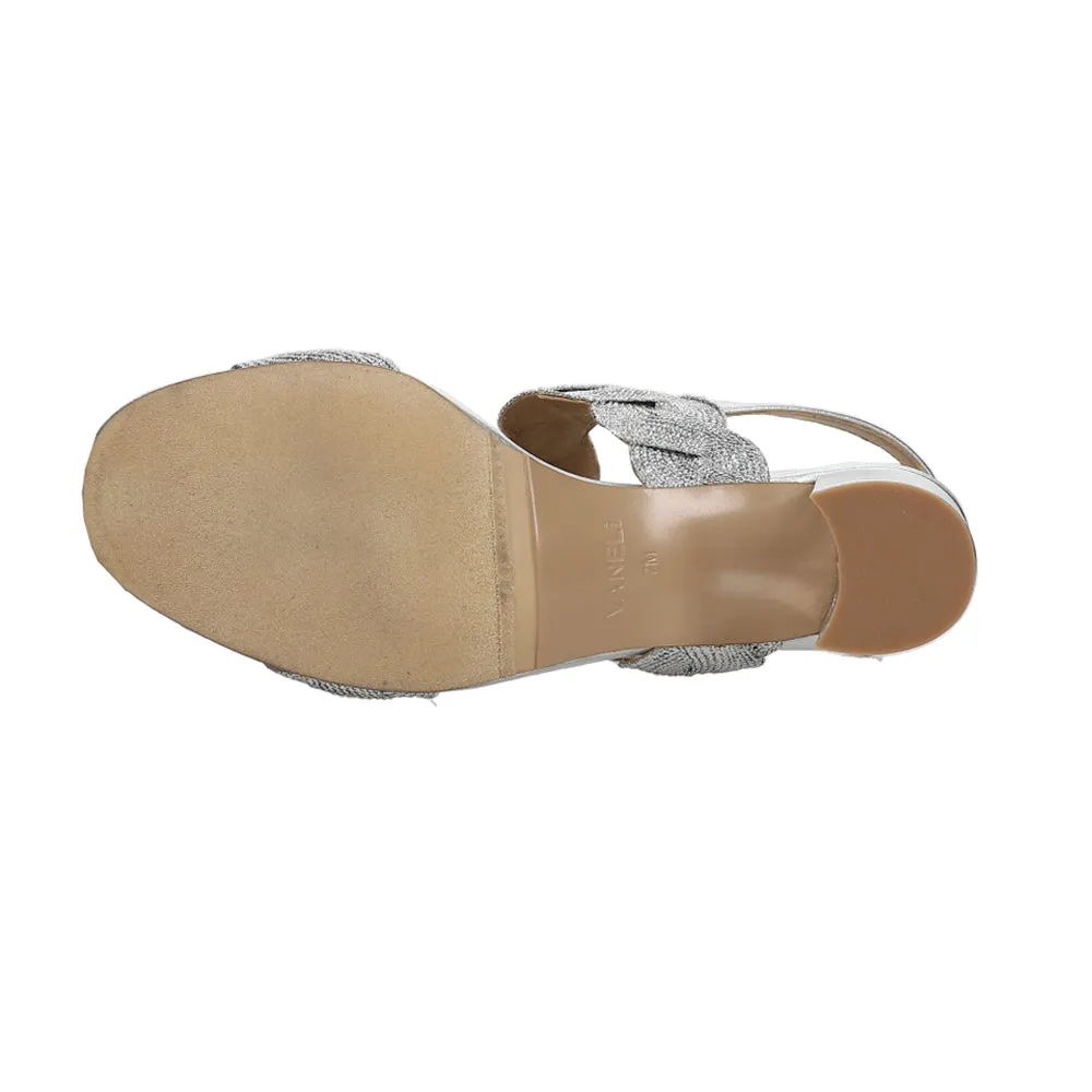 Lettie Woven Metallic Block Heel Sandals Black Oxford Shoes Casual