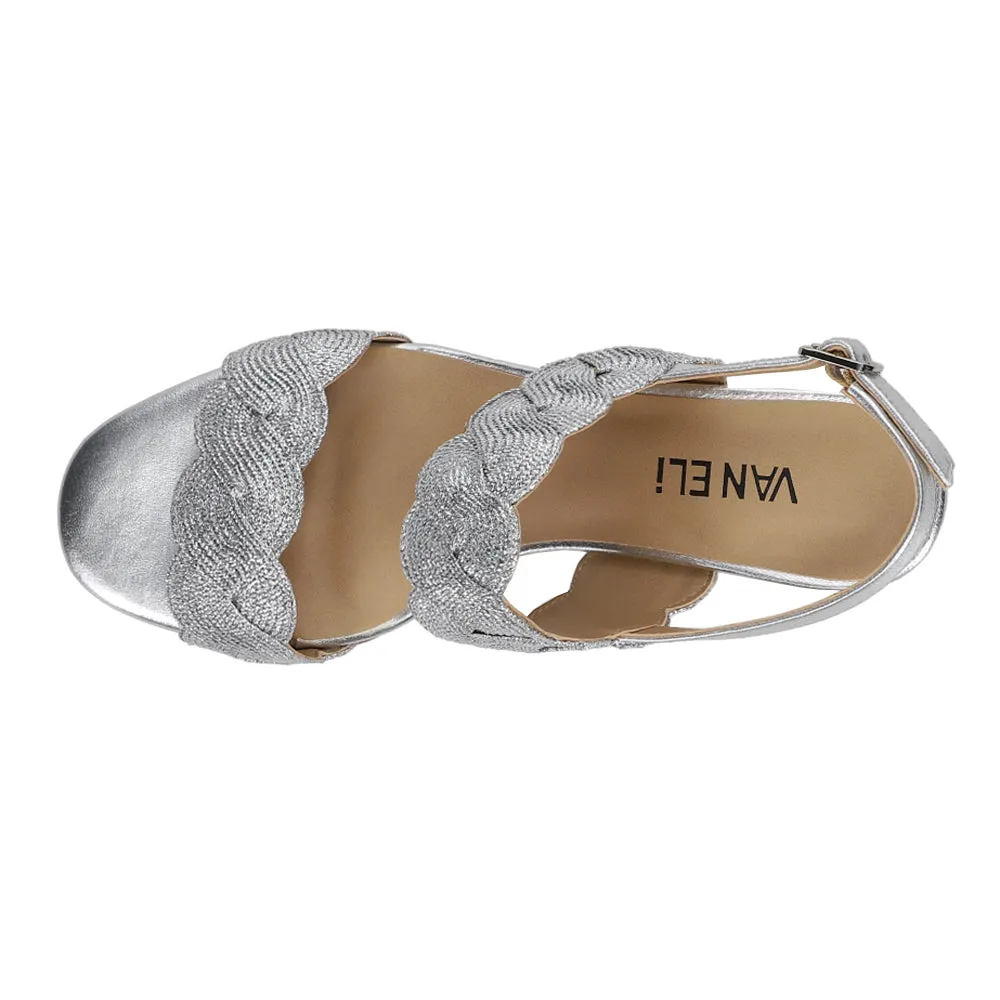 Lettie Woven Metallic Block Heel Sandals Casual Dansko Shoes