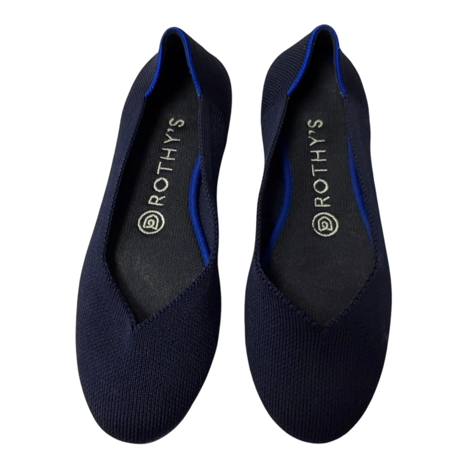 Wide Toe Box Flat Pedal Shoes Shoes Flats By Rothys In Navy, Size:6