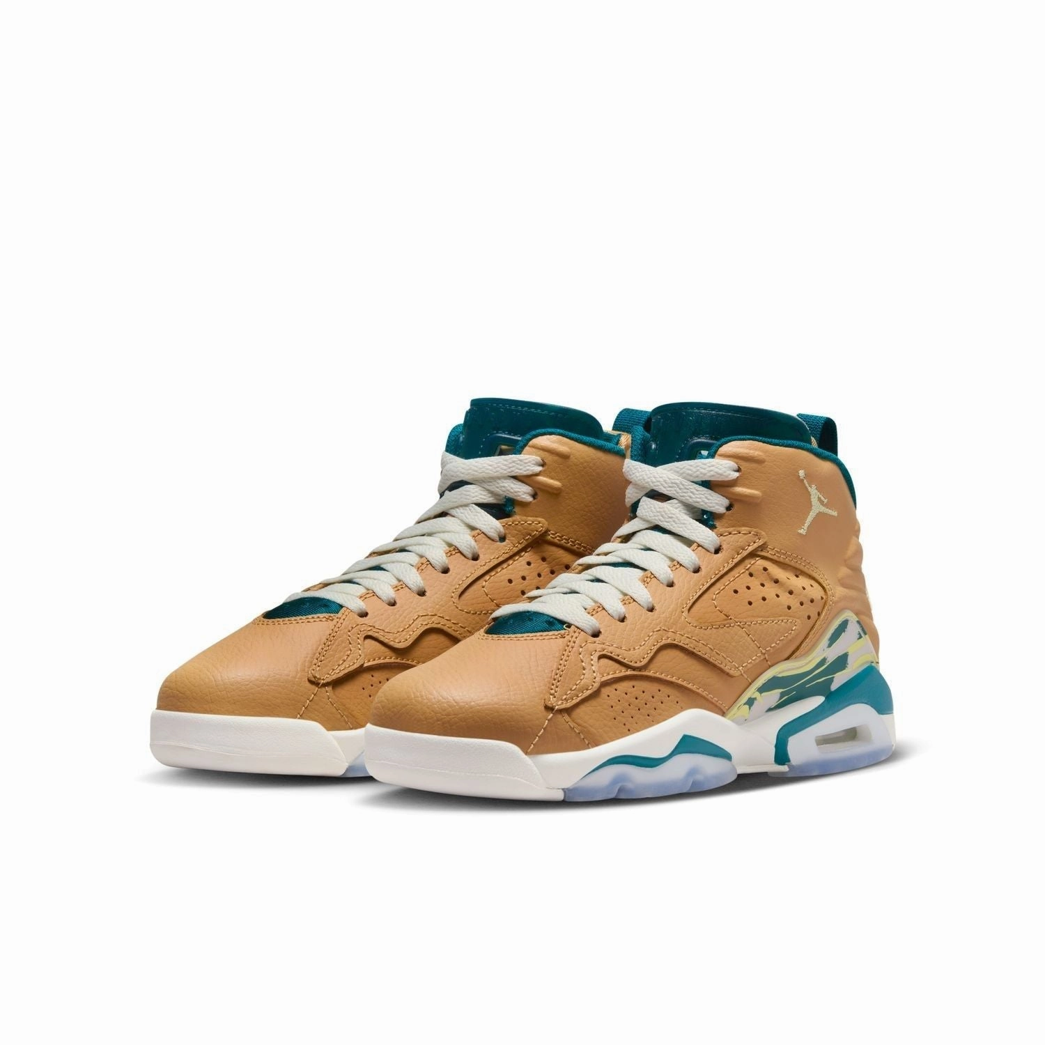 Nike Kid's Jordan Jumpman MVP Shoes - Twine Geode / Teal Green 1980s Sneakers