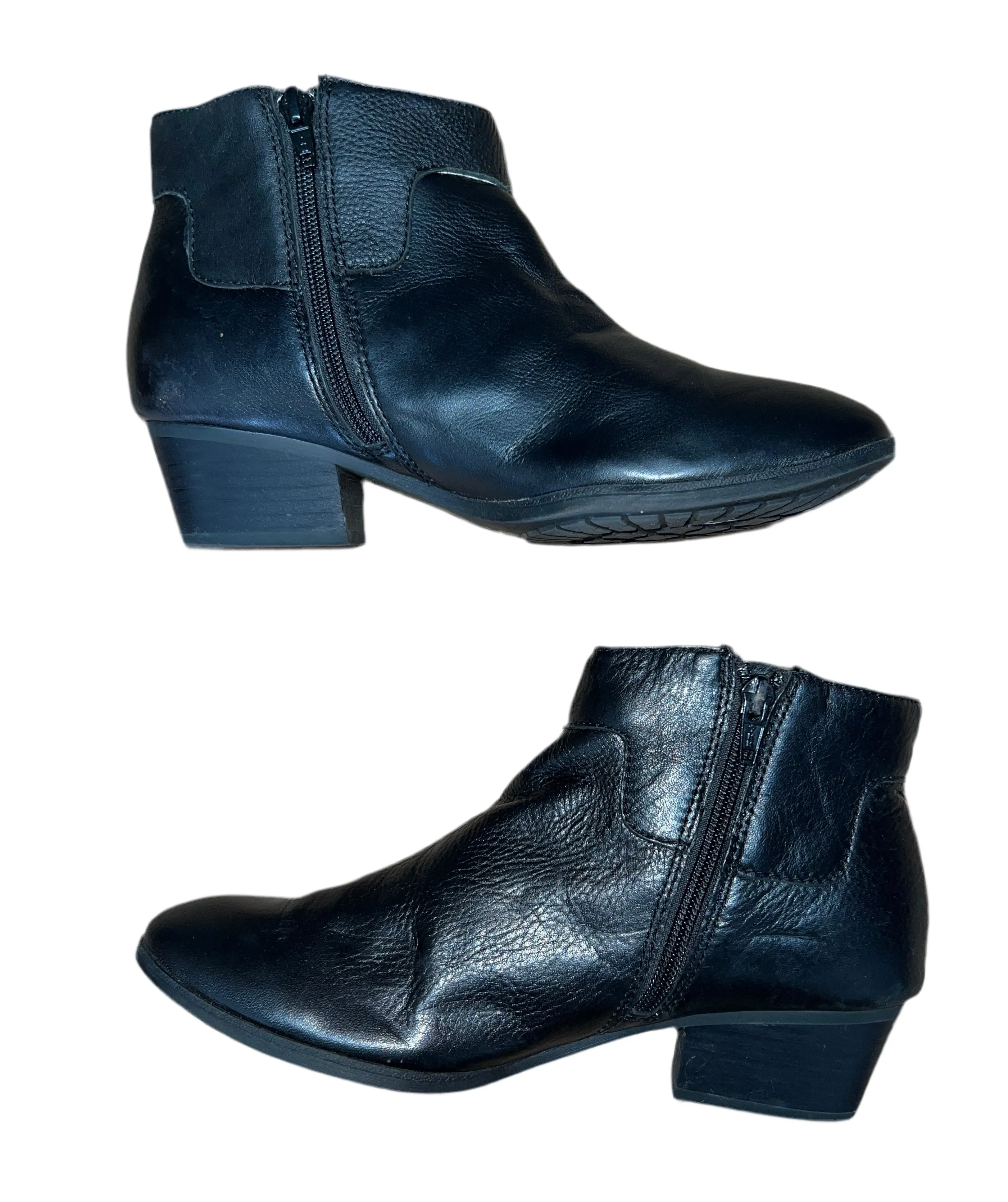 SOFFT Women's Parveen Ankle Bootie 8M black leather Jeans And Western Boots