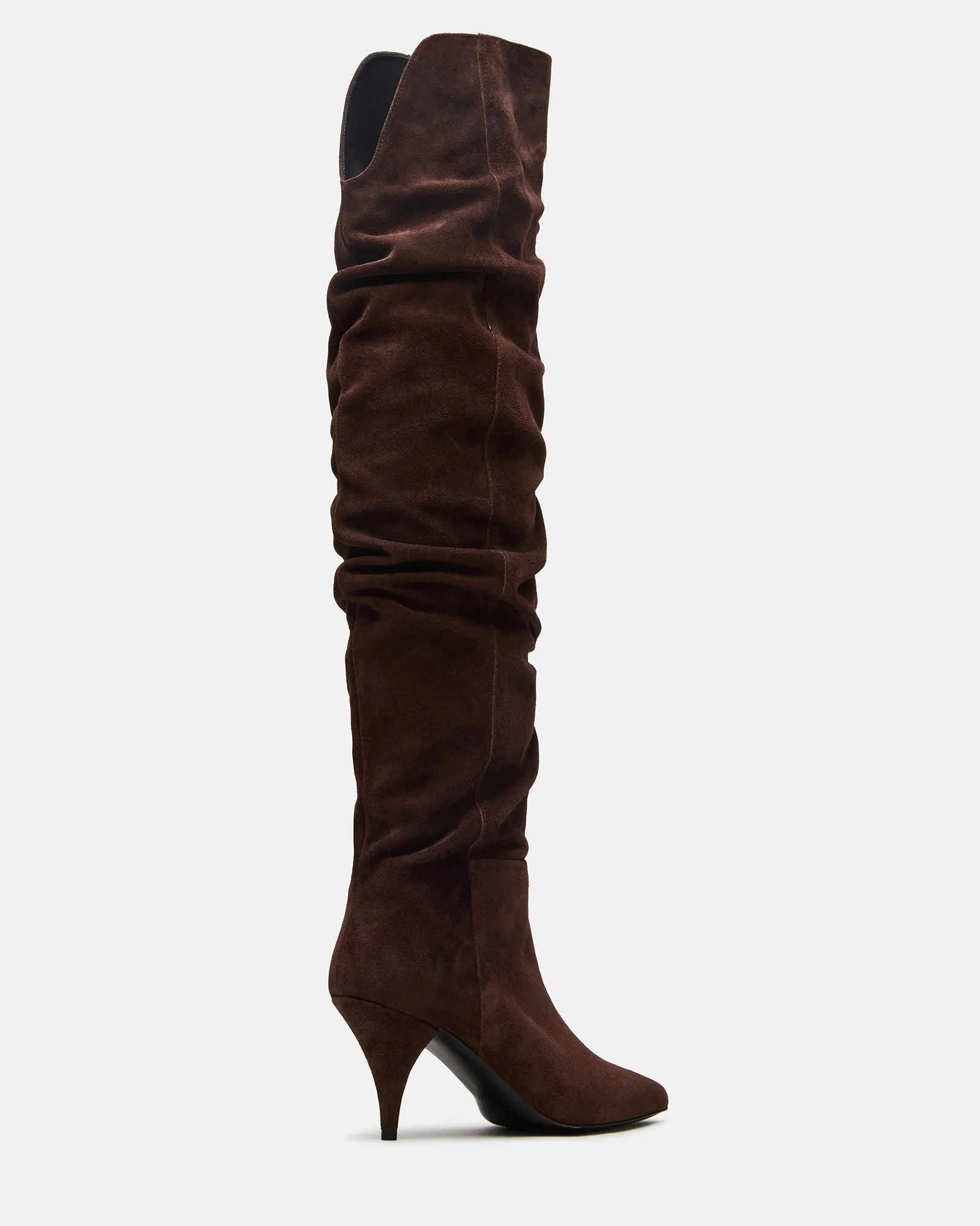 LINGER BROWN SUEDE Over Knee High Boots