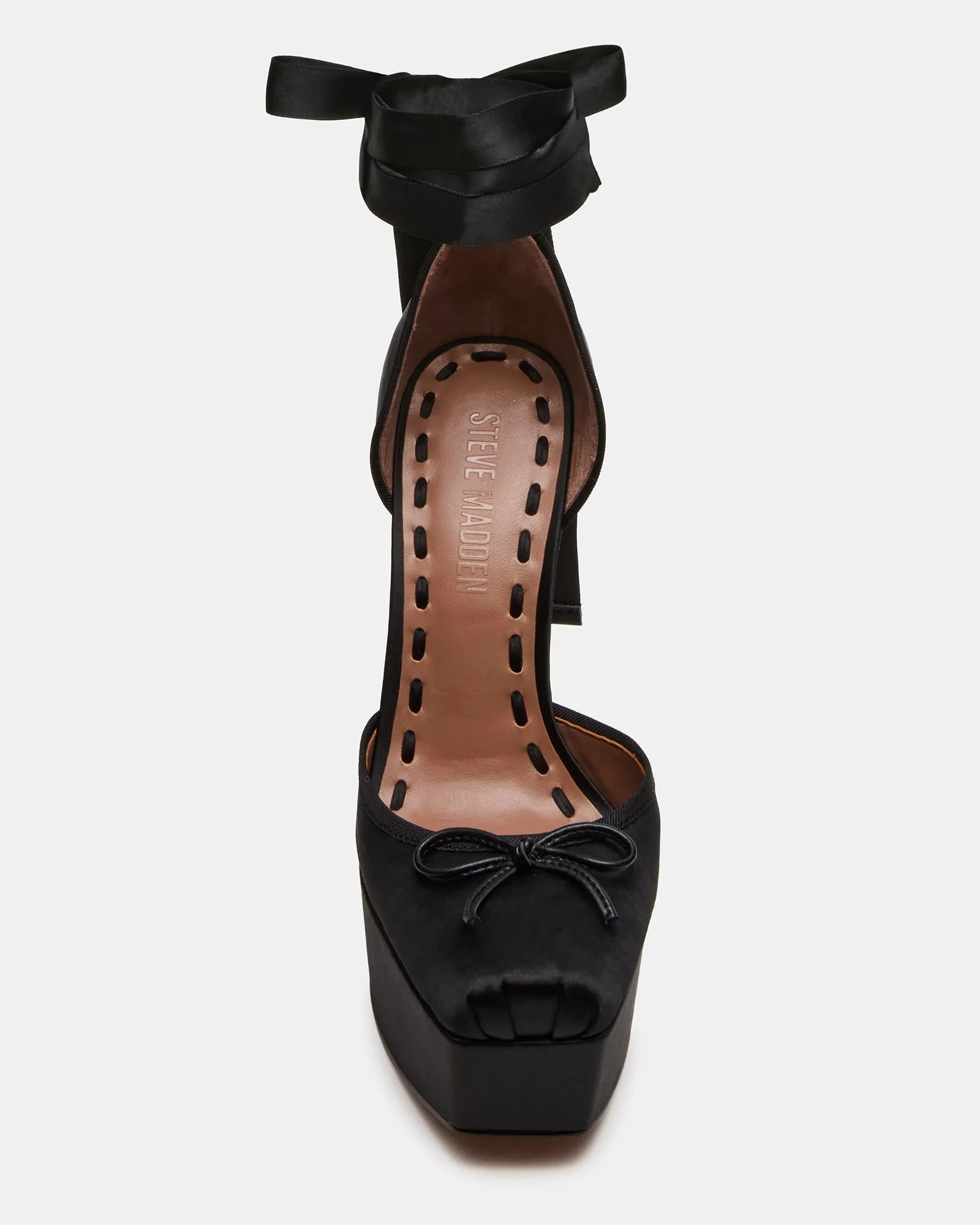 High Heel Shoes Size 6 LISTEN BLACK SATIN