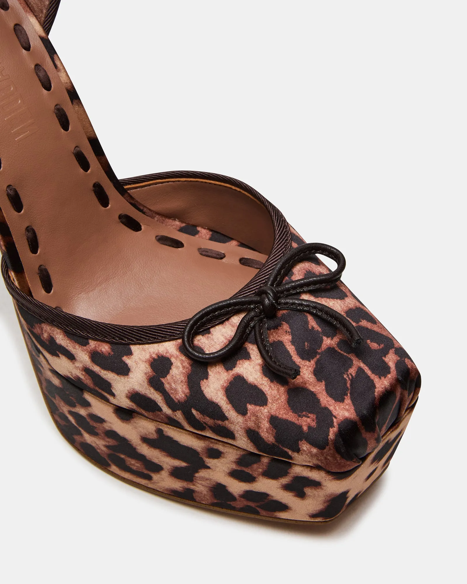 LISTEN LEOPARD SATIN High Heel Captions