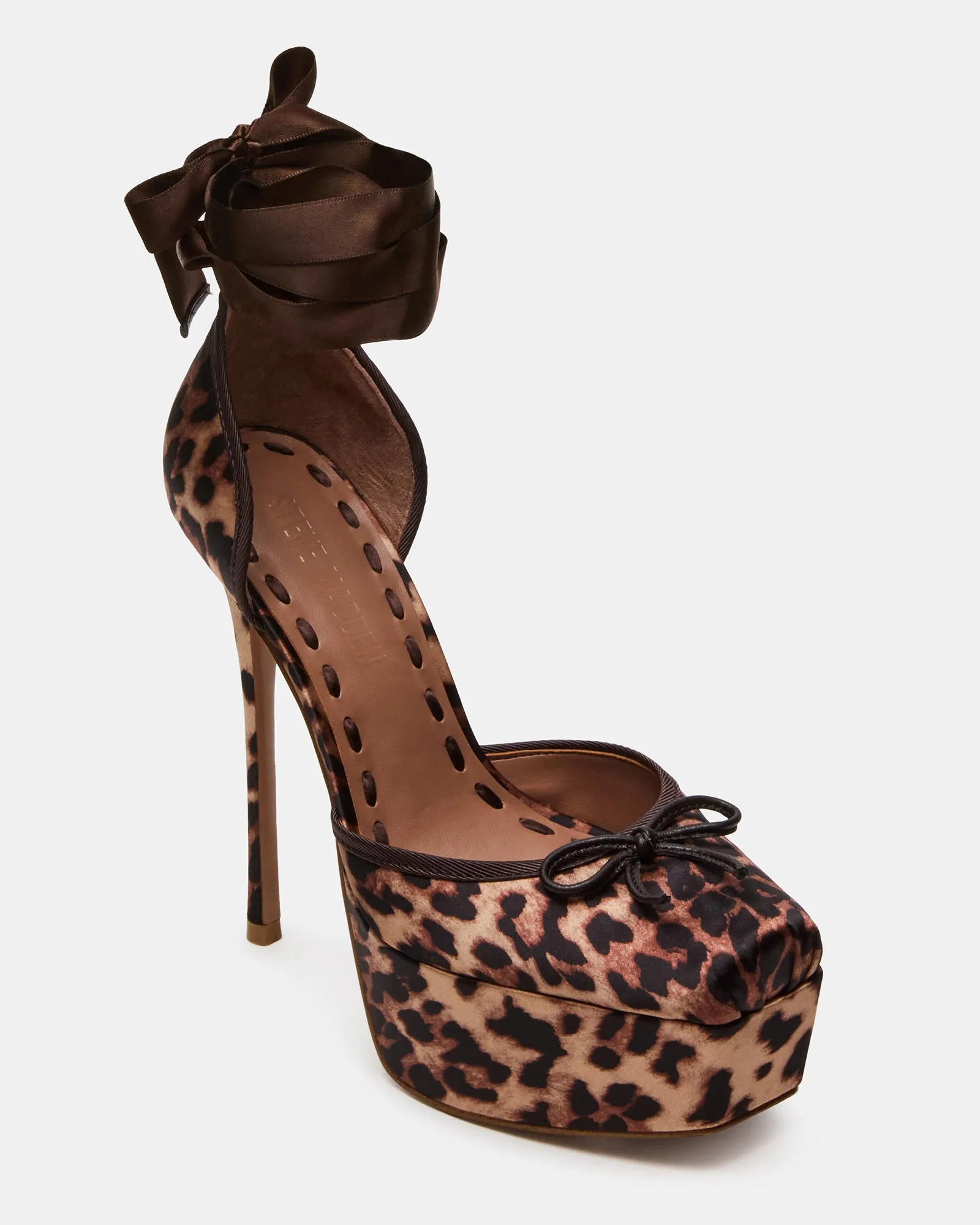 LISTEN LEOPARD SATIN Bodybuilding High Heels