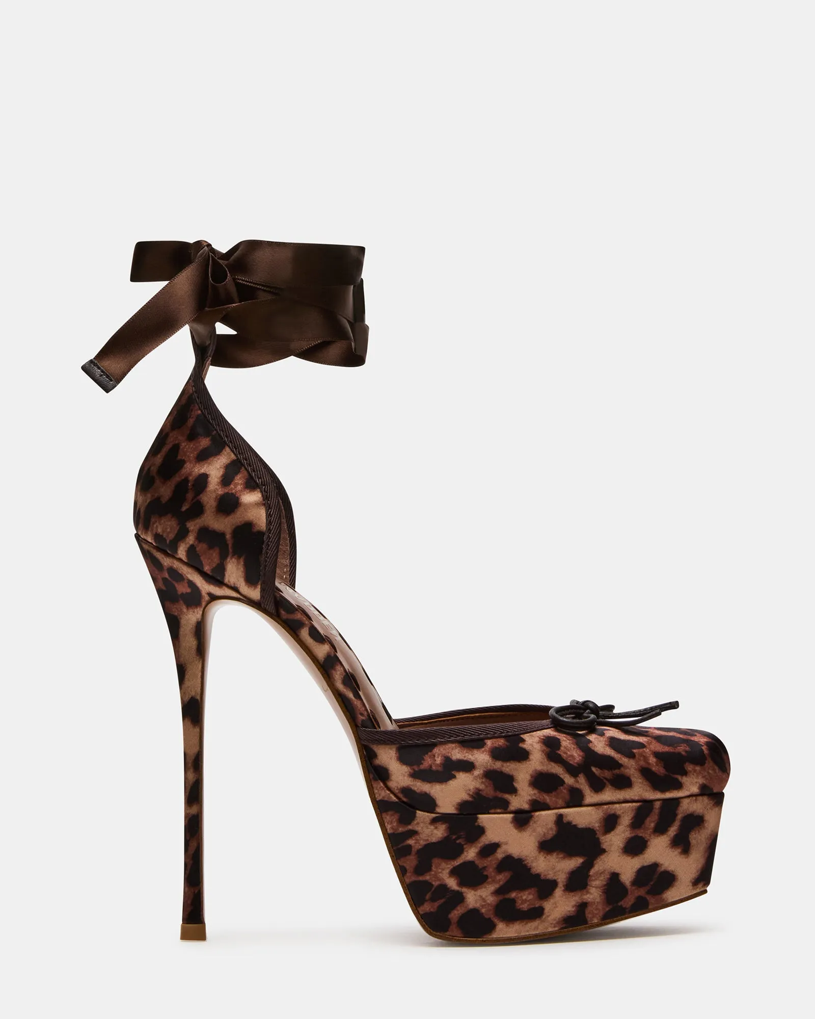 Most High Heels In The World LISTEN LEOPARD SATIN