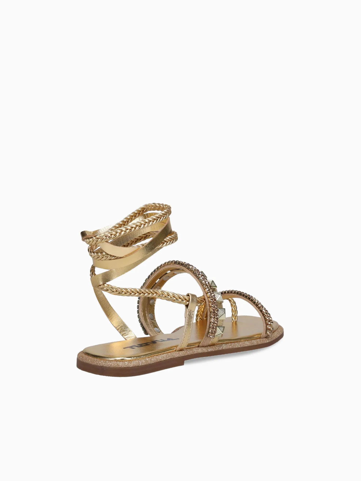 Lexia Gold Strass Weave Casual Outfits Shoes