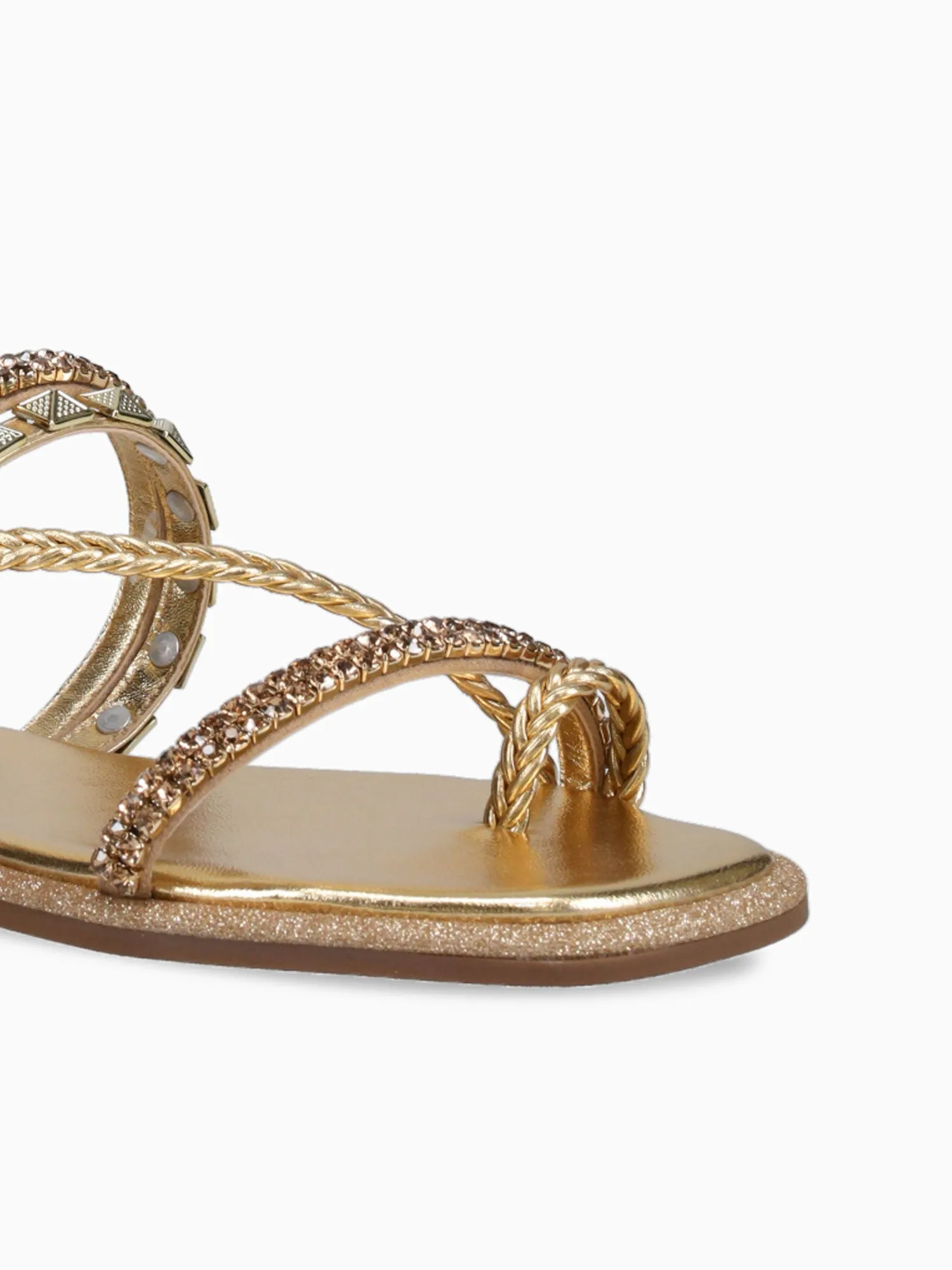 Lexia Gold Strass Weave Reebok Club C 85 Casual Shoes