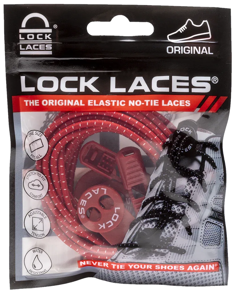 Luna Slip-on Casual Shoes LOCK LACES RED