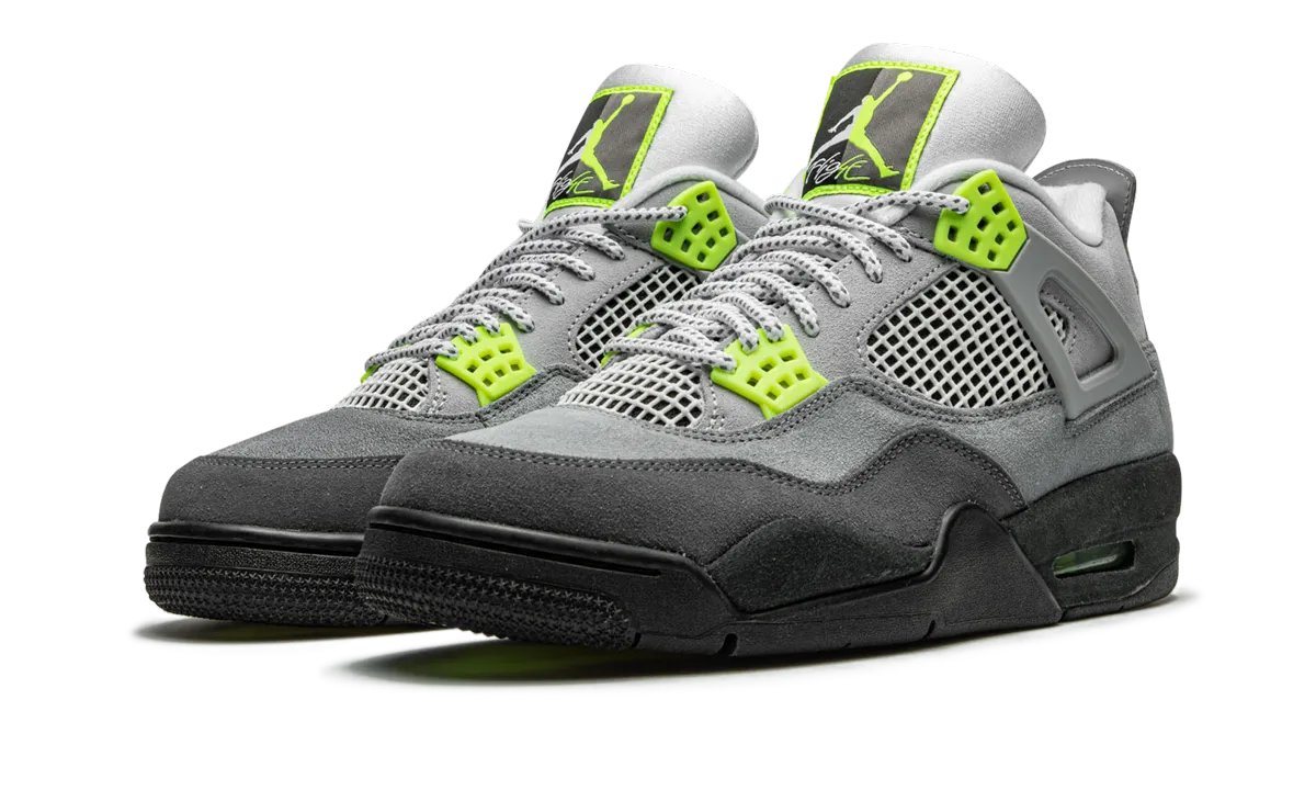 Air Jordan 4 Retro SE "Neon" Authentic Nike Shoes