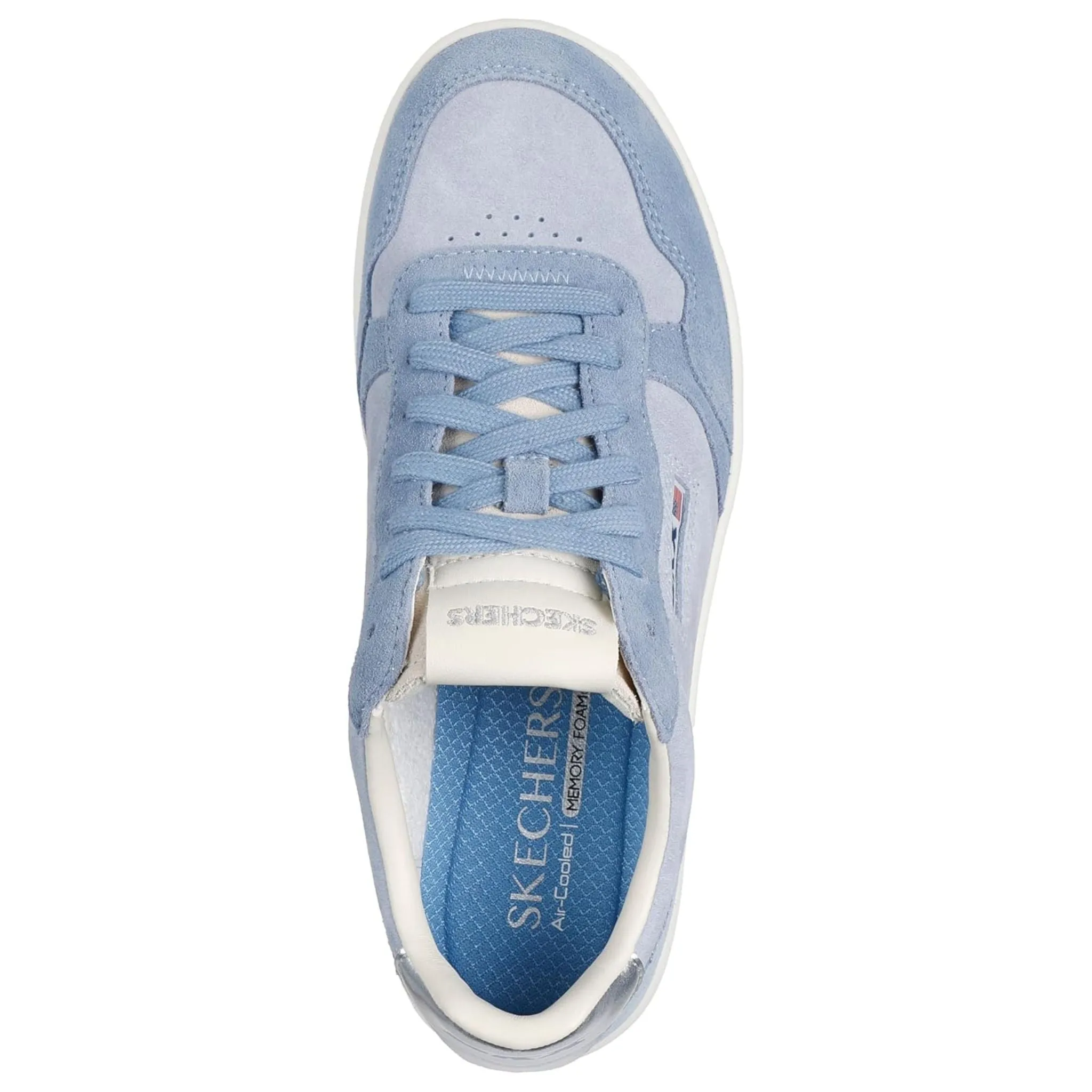 Casual Wide Shoe Skechers Women's 185311 Sport Court 2.0 Smooth Sparkle Slate Casual Shoes