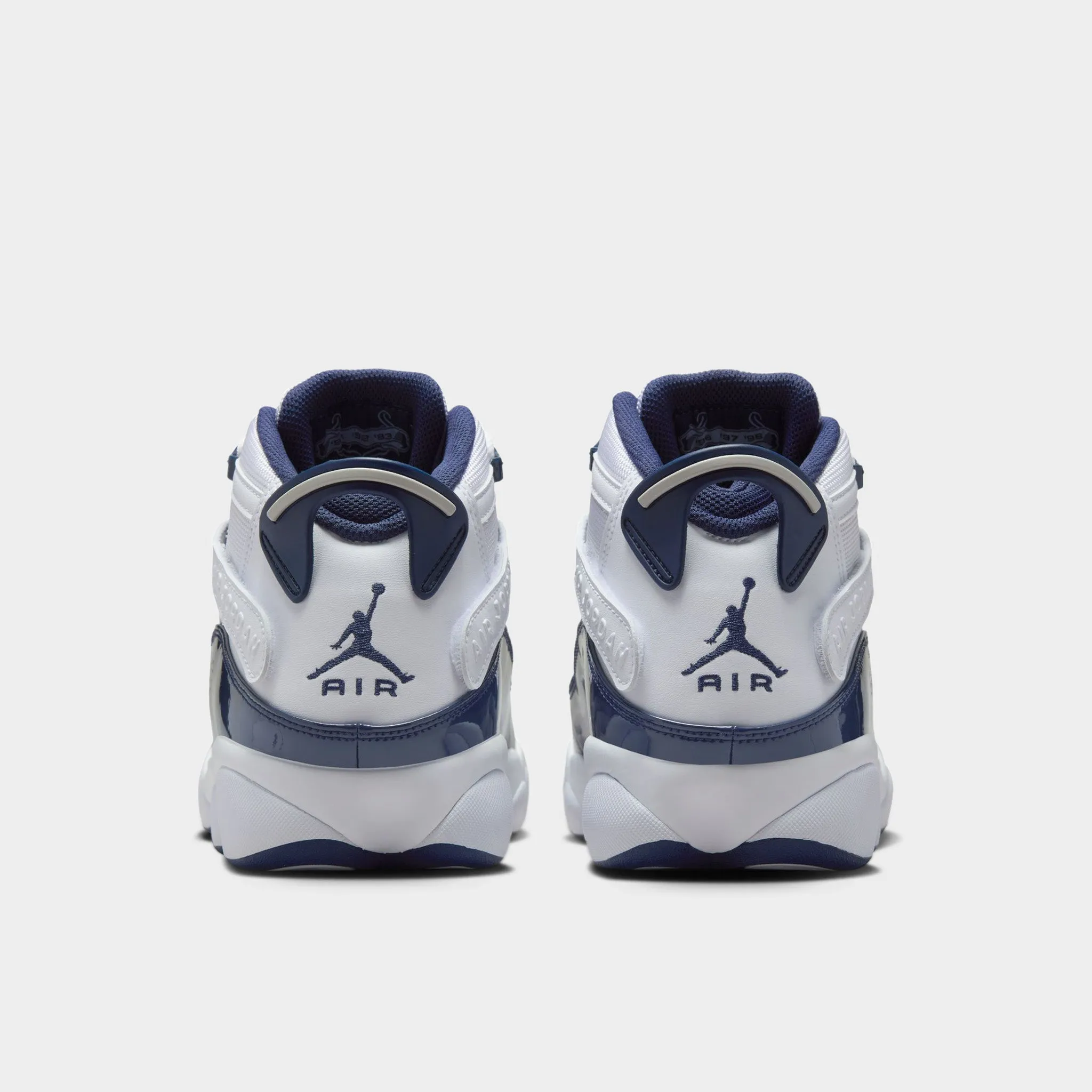 No Socks In Sneakers Jordan 6 Rings White / Midnight Navy - Neutral Grey