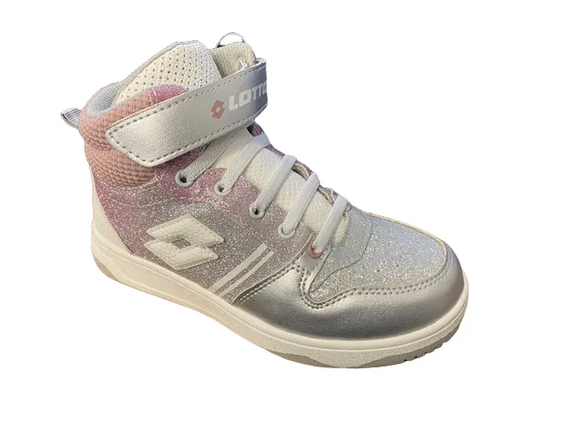 Zoo York Sneakers Lotto scarpa da ginnastica alta da ragazza Rocket AMF III Mid Glitter CL S 218170 9DX metal silver-white-pale mauve