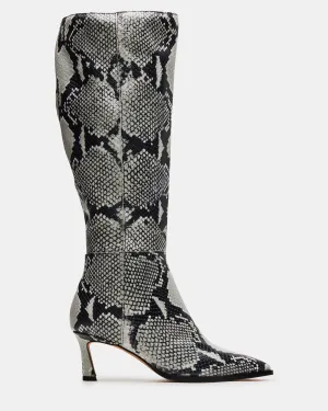 LUCID SNAKE Heel Ankle Boots